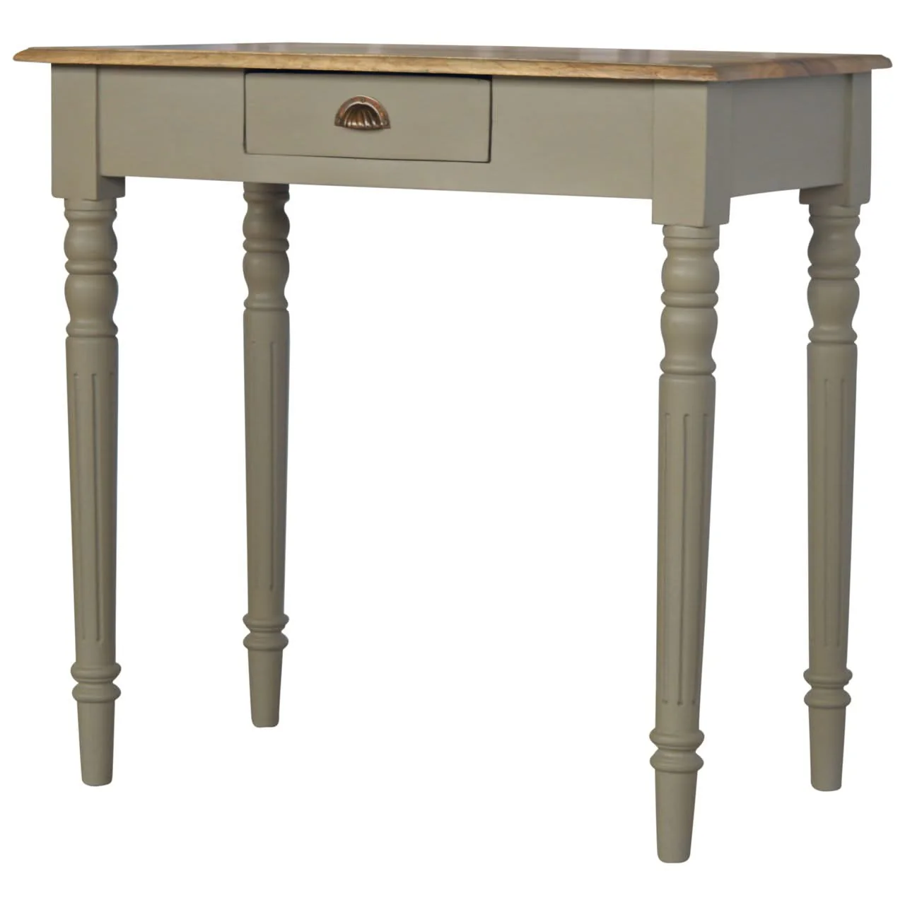 Hand Painted Writing Desk - Gray - Image 2