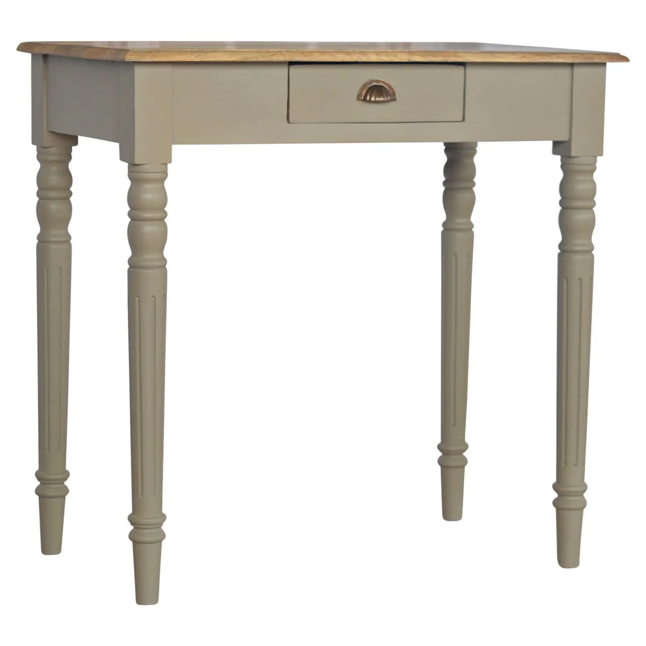 Hand Painted Writing Desk - Gray - Image 3