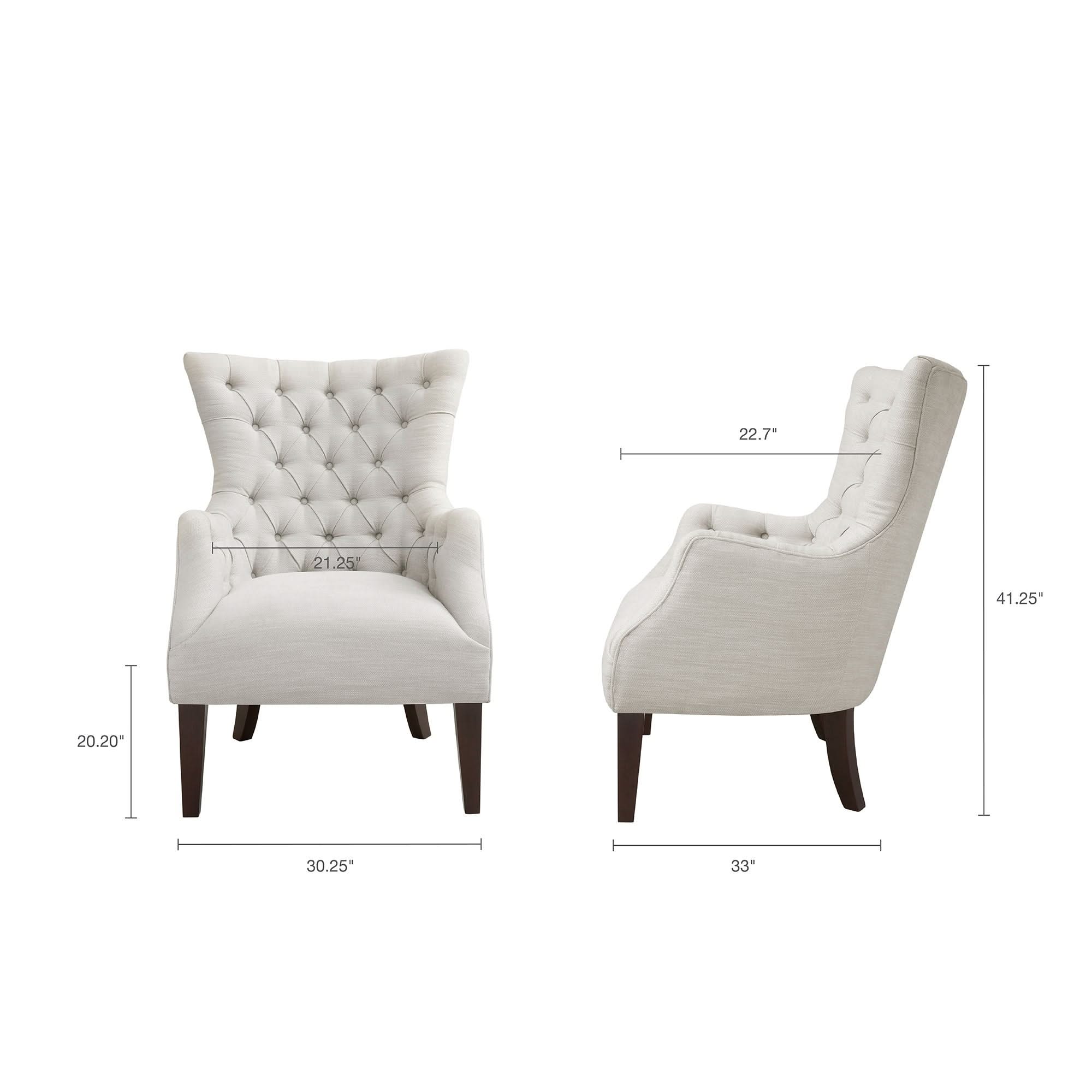Hannah - Button Tufted Wing Chair - Image 3