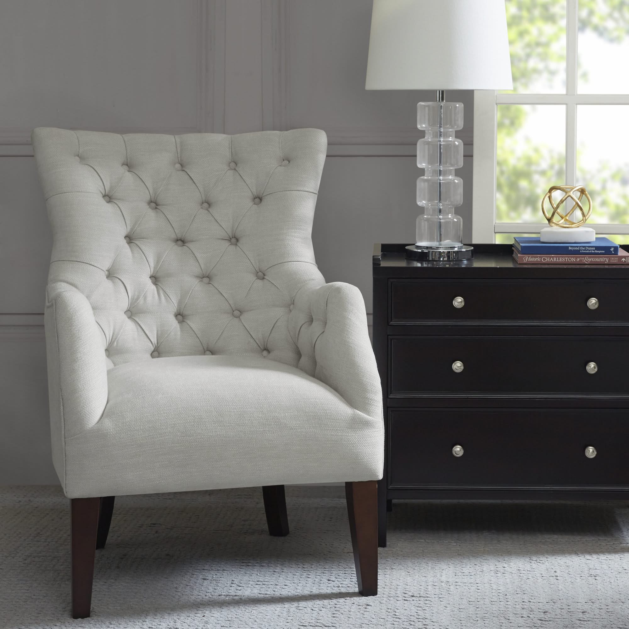 Hannah - Button Tufted Wing Chair - Image 7