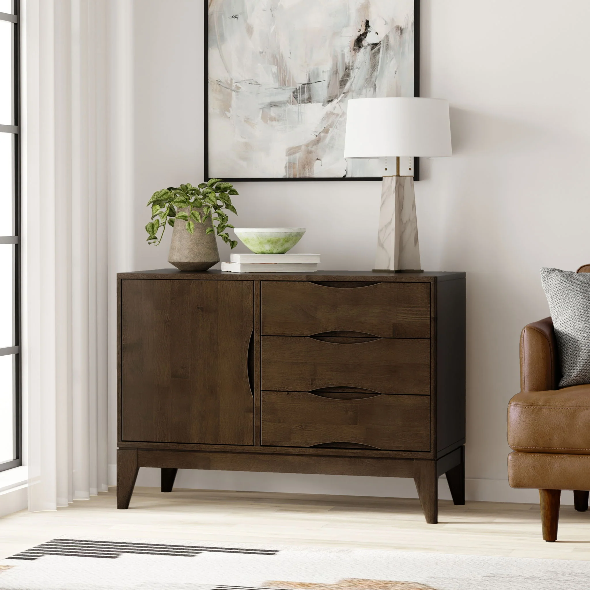 Harper - 3 Drawer Sideboard - Walnut Brown - Image 4