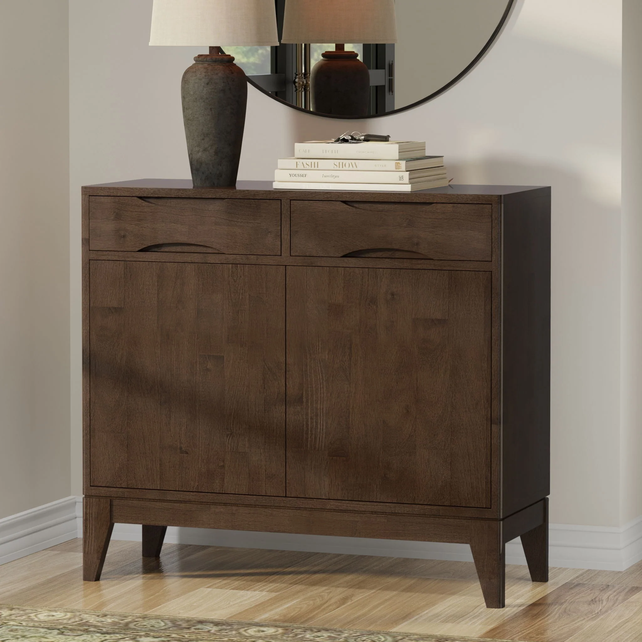 Harper - Entryway Storage Cabinet - Walnut Brown - Image 2