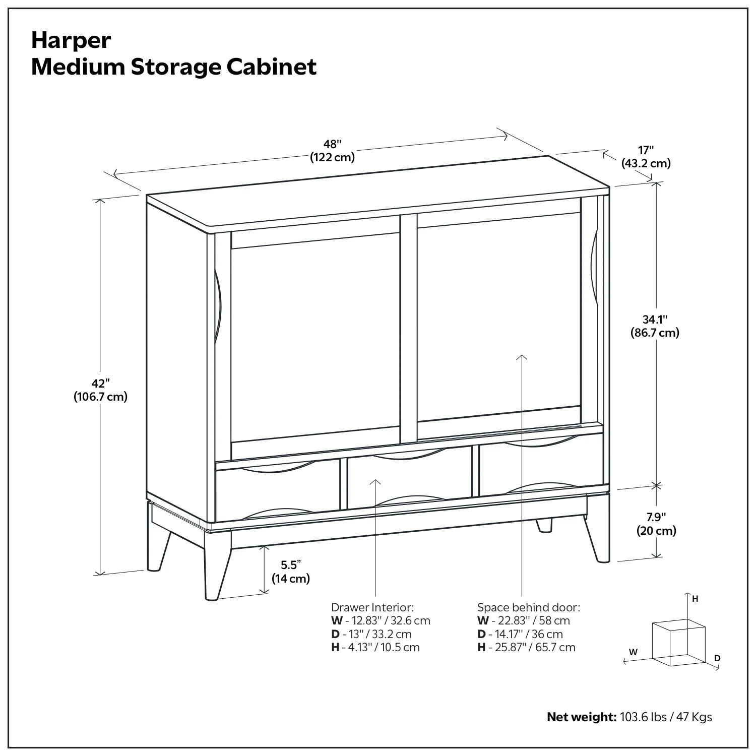 Harper - Storage Cabinet - Black - Image 3
