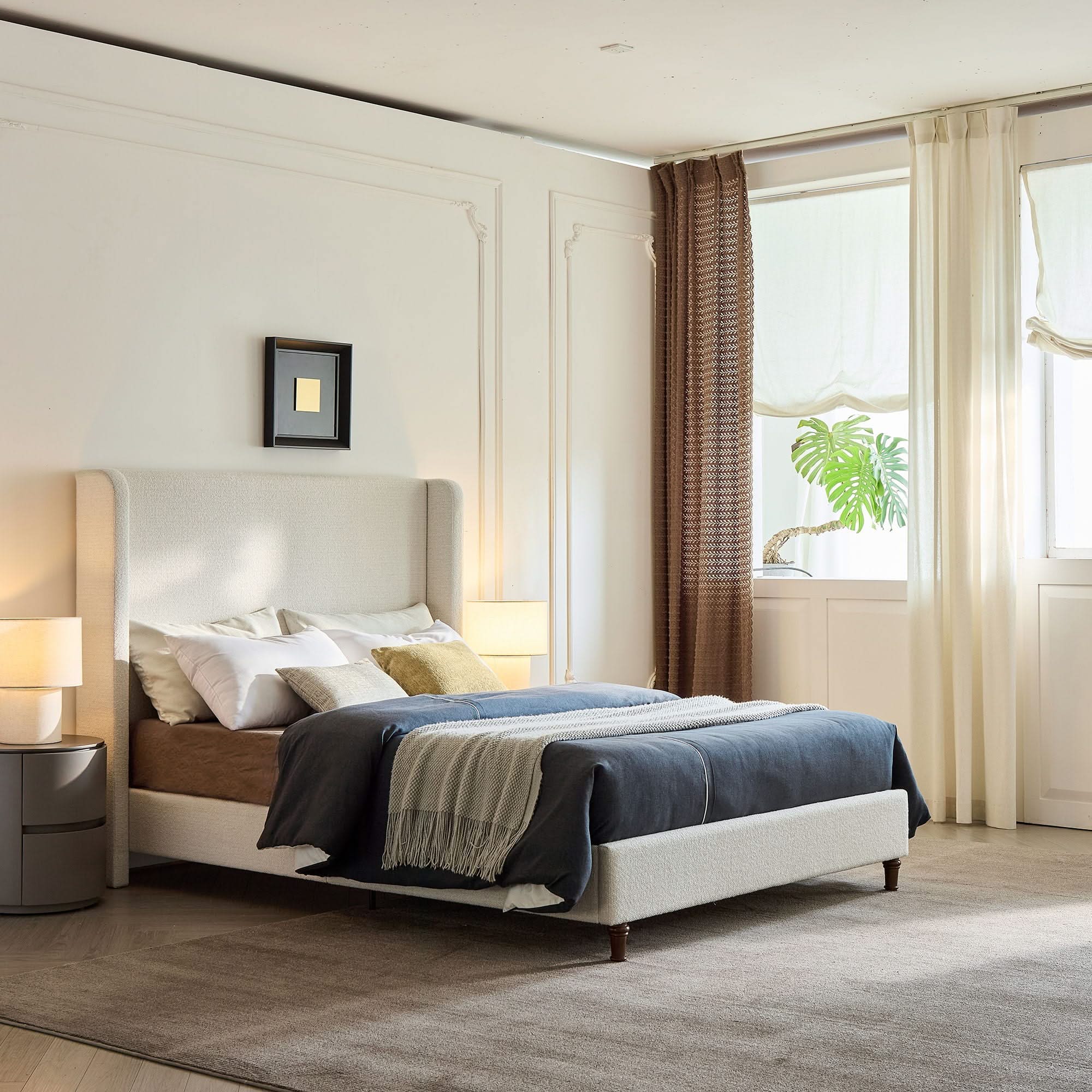 Harper - Tall Headboard Upholstered Bed With Elegant Simplicity - Image 3
