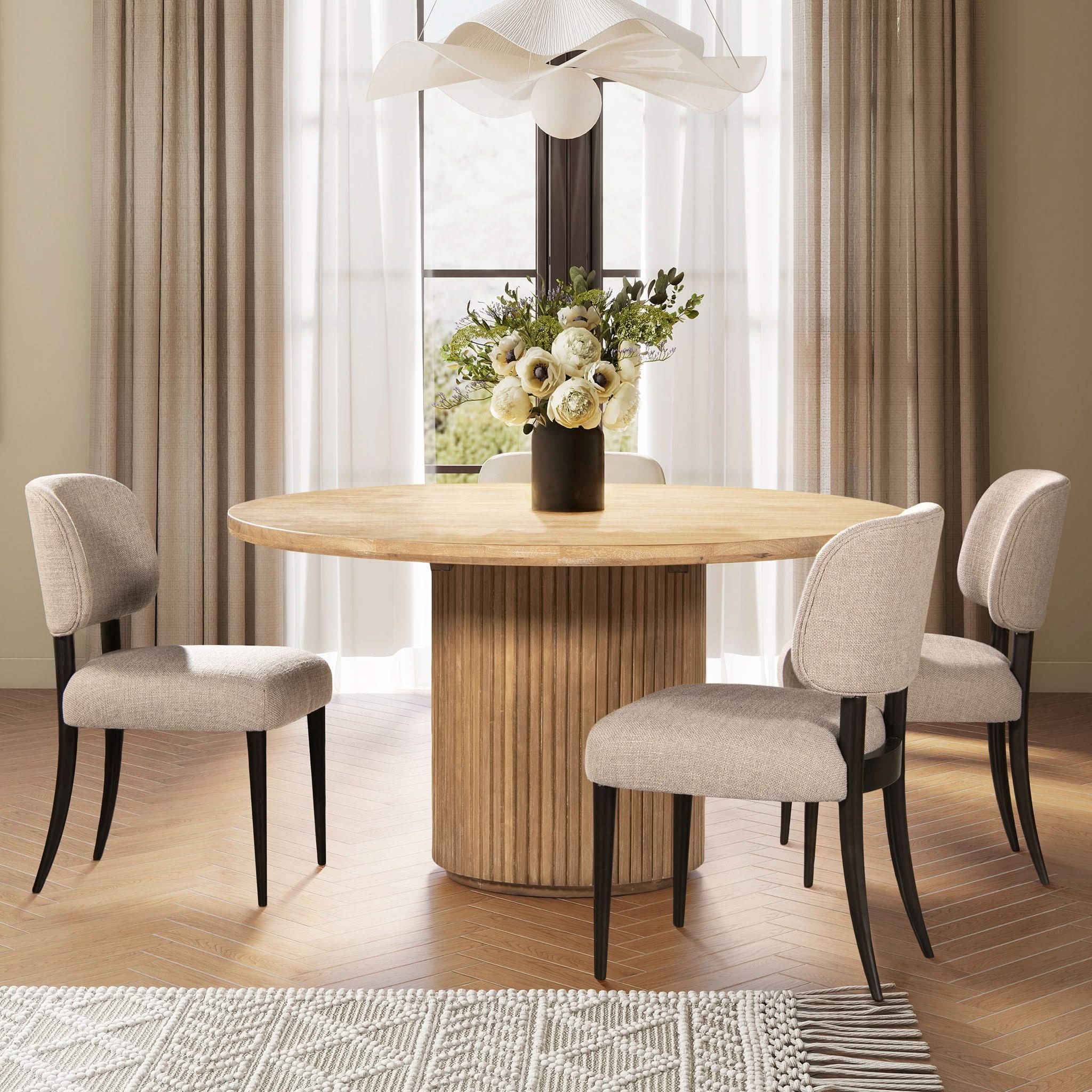 Harriet - Split Back Upholstered Dining Side Chair (Set of 2) - Merino Gray - Image 2