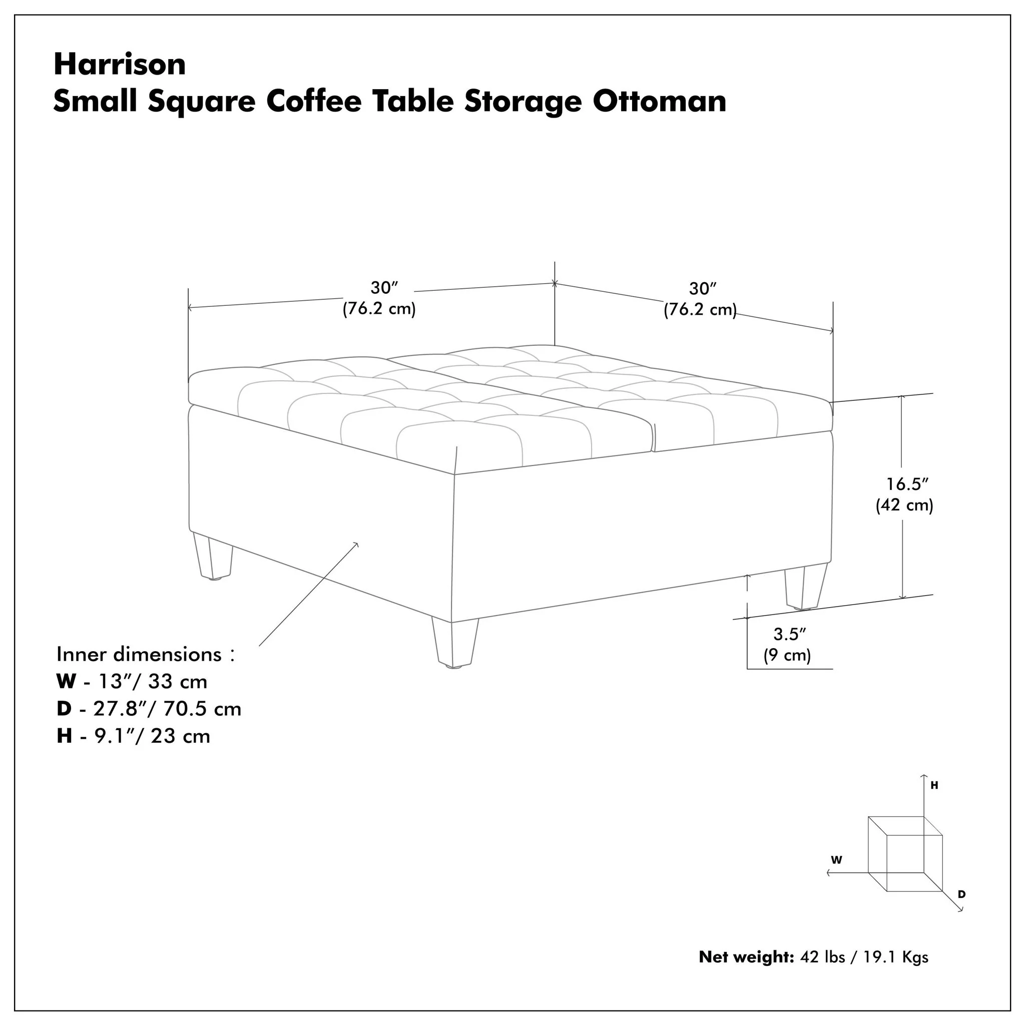 Harrison - Upholstered Coffee Table Storage Ottoman - Image 30