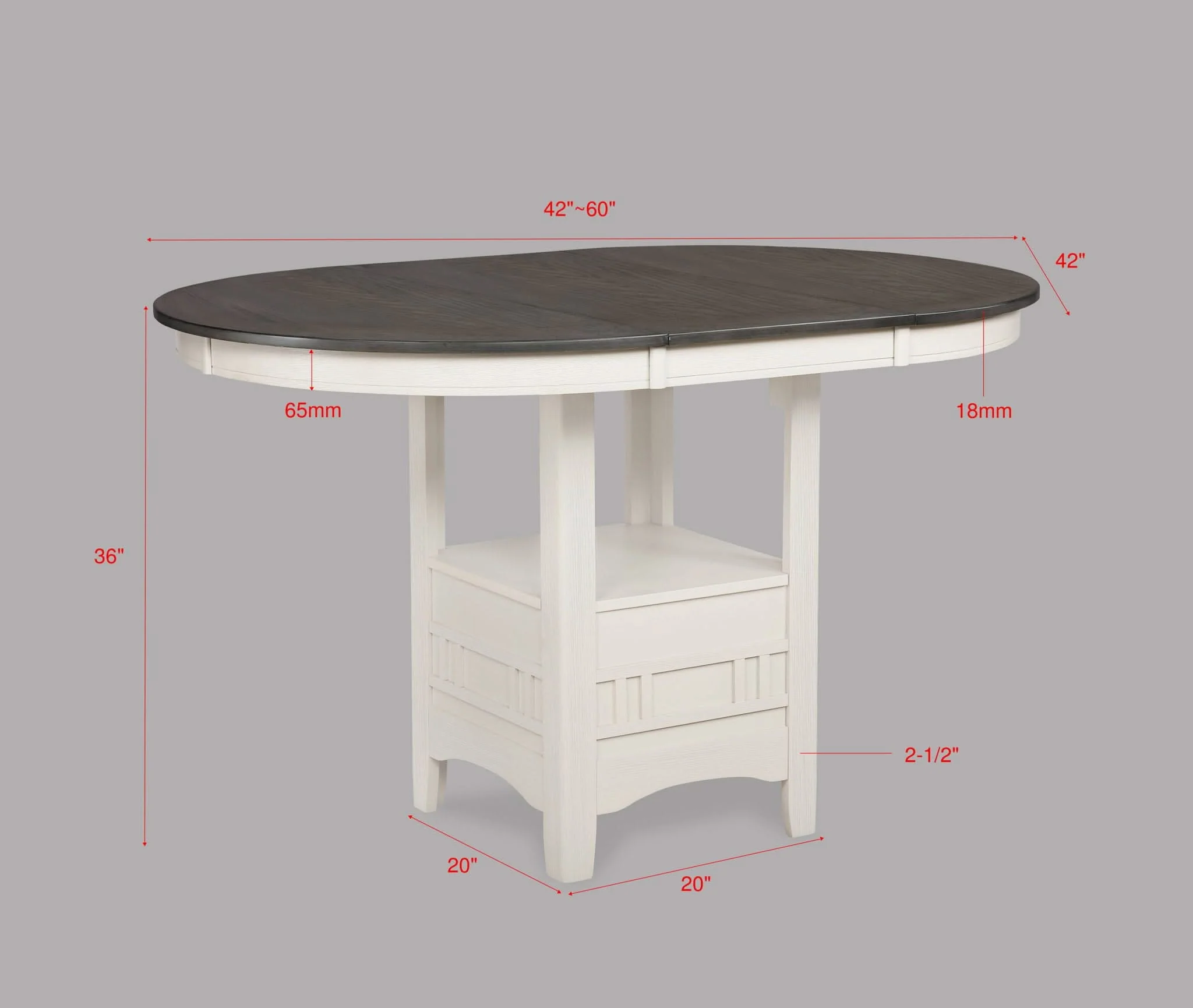 Hartwell - Counter Height Table - White - Image 4