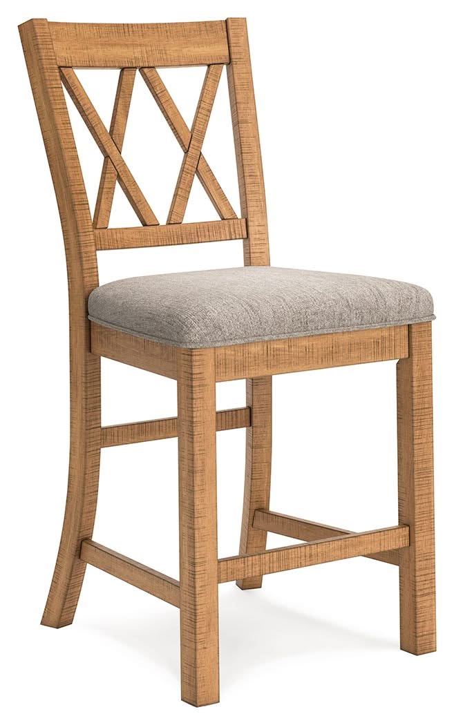 Havonplane - Upholstered Barstool (Set of 2) - Brown - Image 2