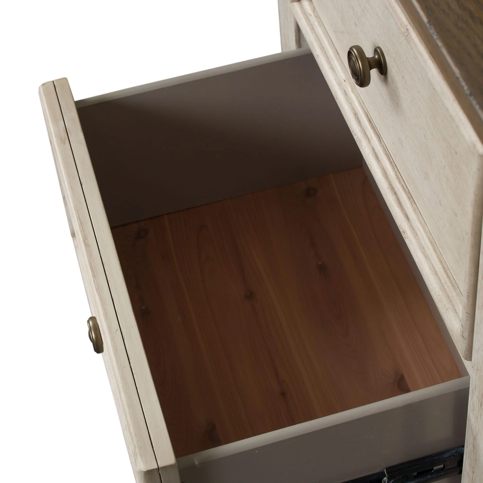Heartland - 2 Drawer Nightstand With Charging Station - Antique White / Tobacco Tops - Image 3