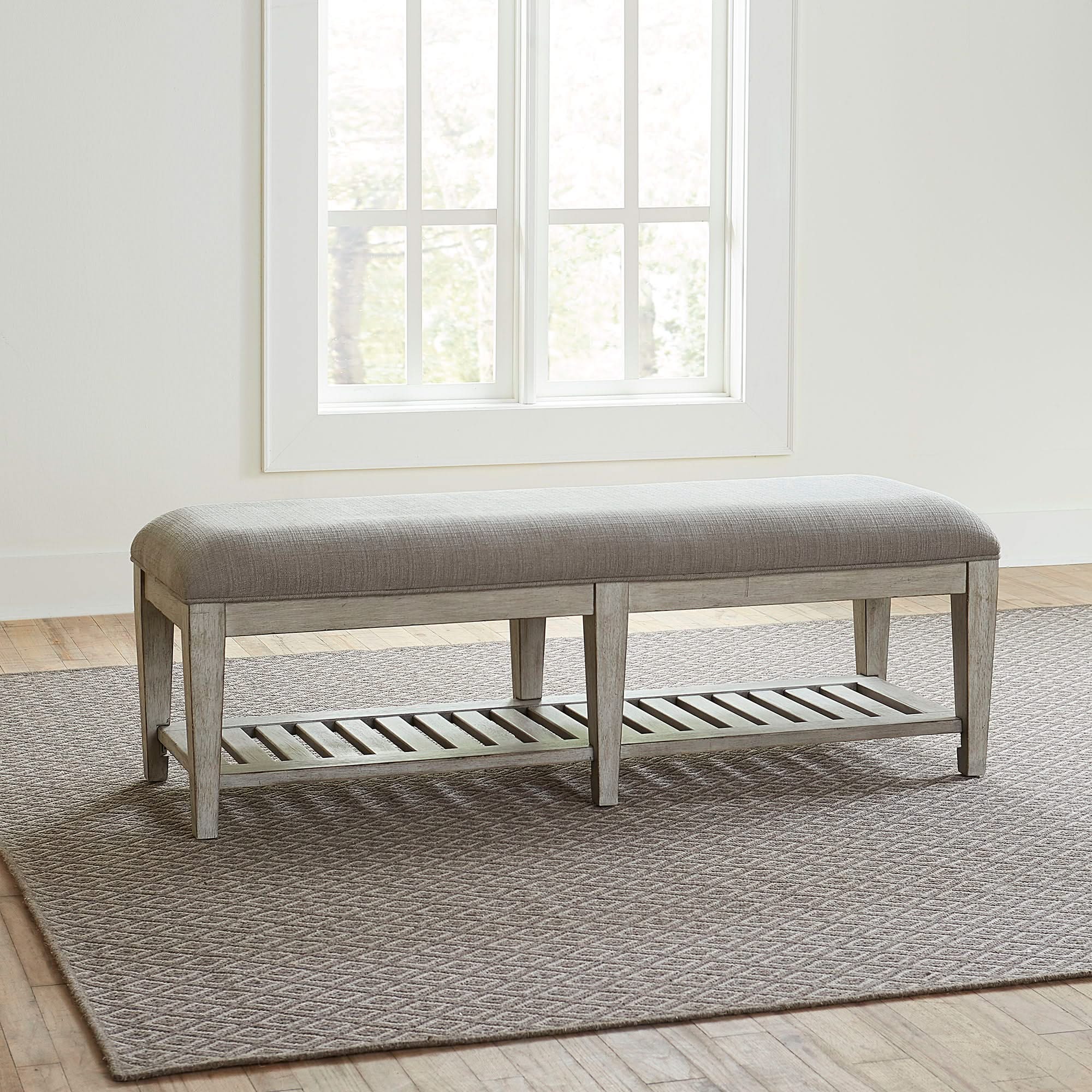 Heartland - Bed Bench - Antique White / Tobacco Tops - Image 2