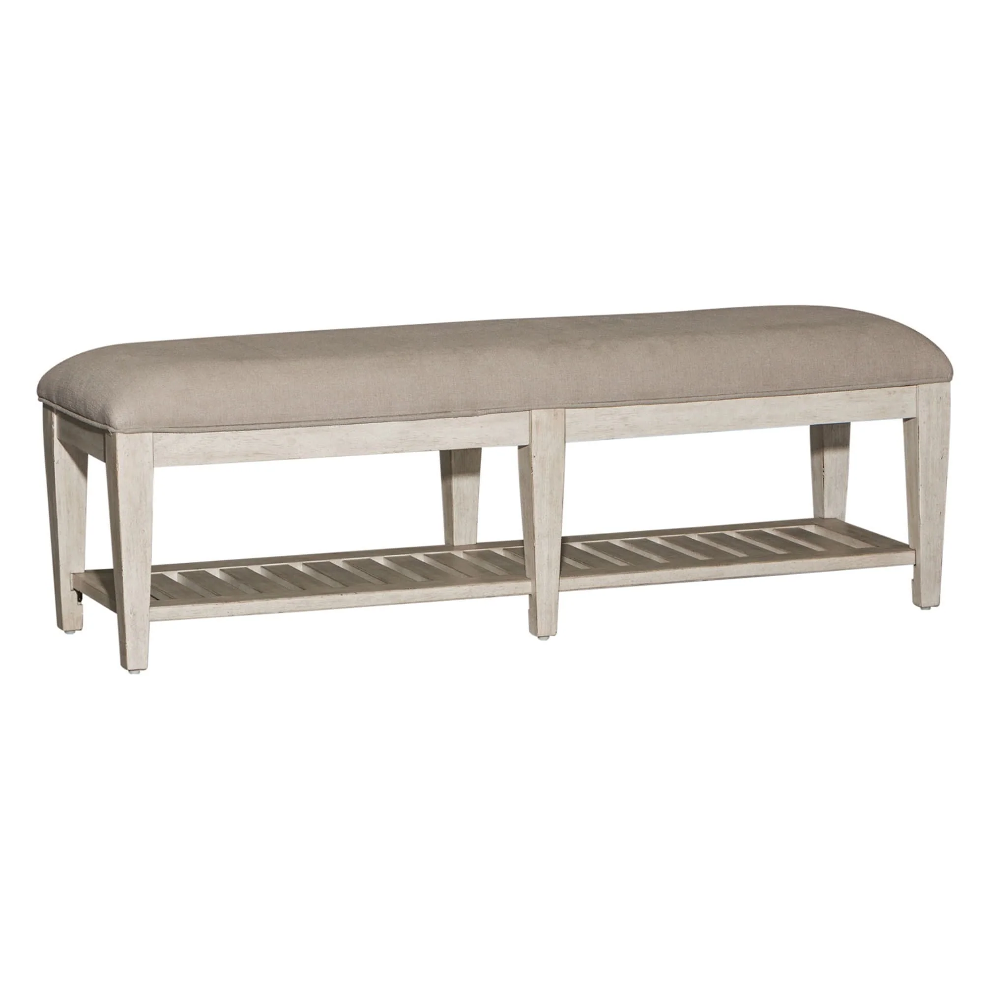 Heartland - Bed Bench - Antique White / Tobacco Tops - Image 4