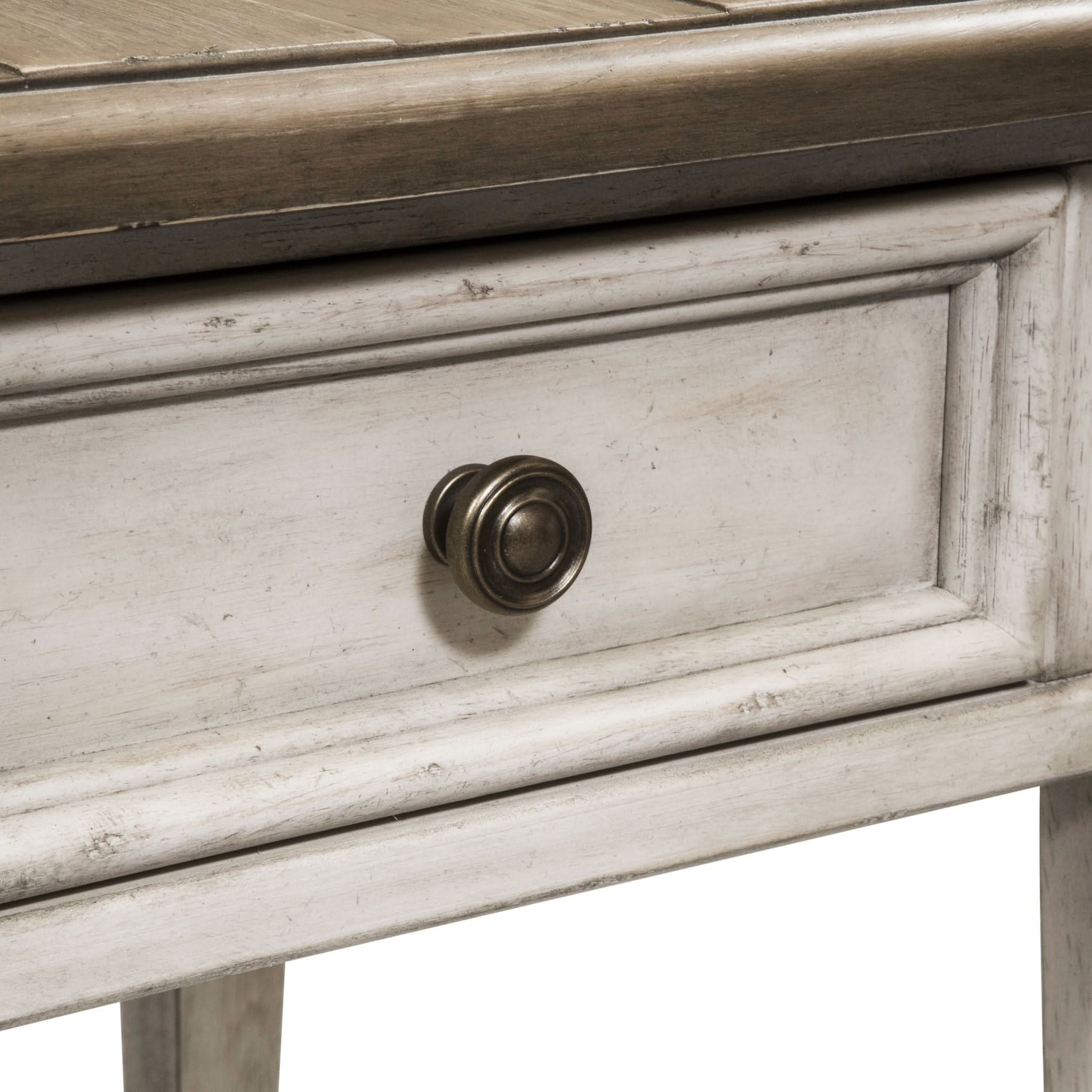 Heartland - Drawer End Table - Antique White / Tobacco Tops - Image 2