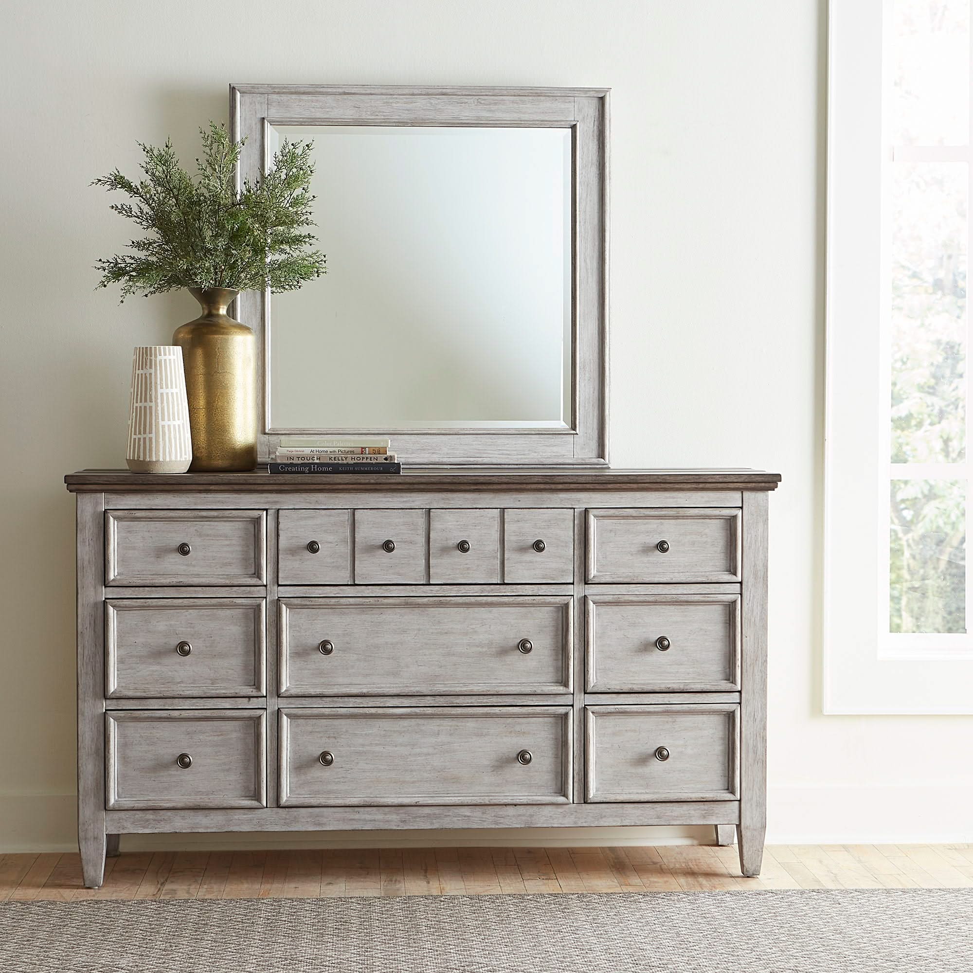 Heartland - Farmhouse - Panel Bed, Dresser & Mirror Set - Image 3