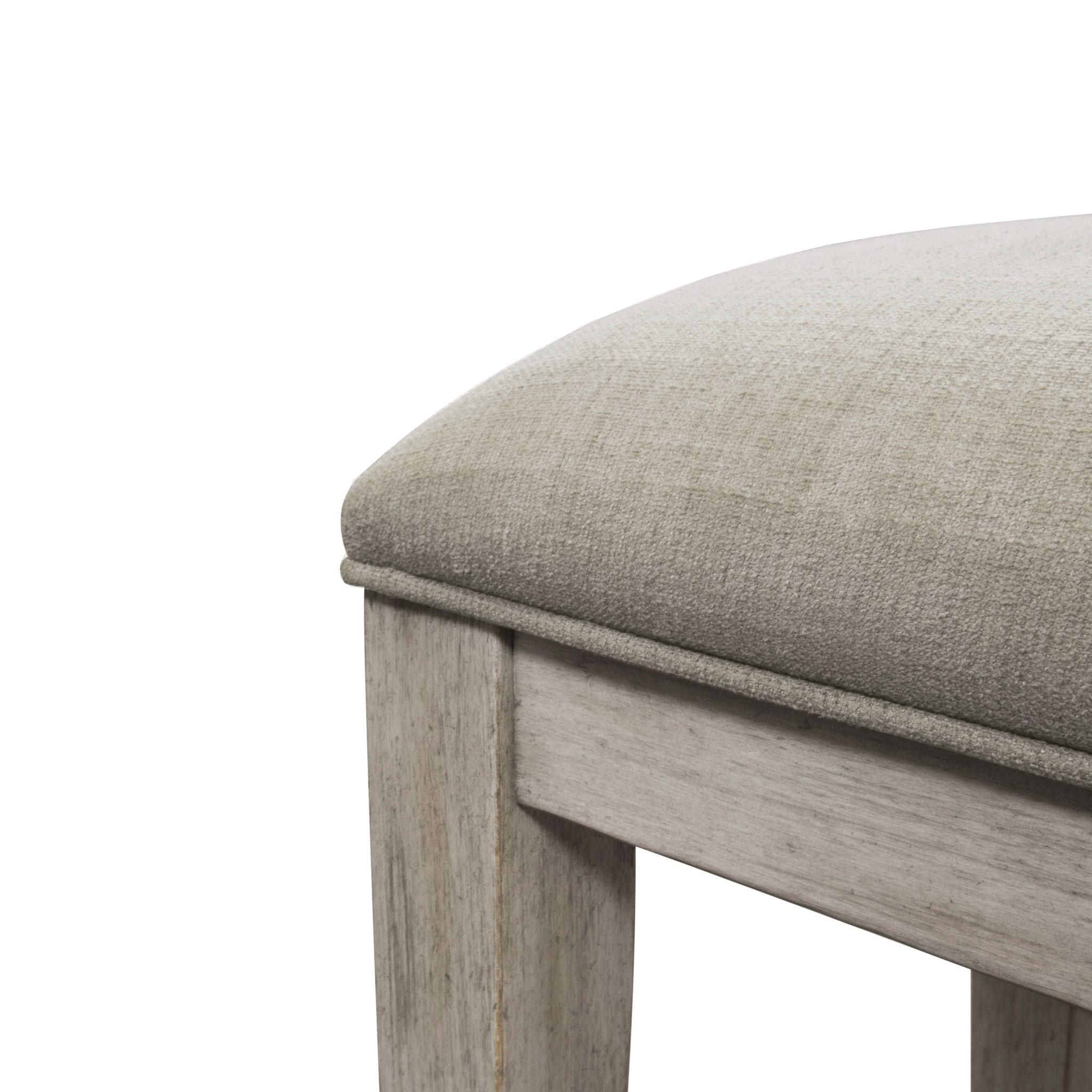 Heartland - Upholstered Console Stool - Antique White / Tobacco Tops - Image 3