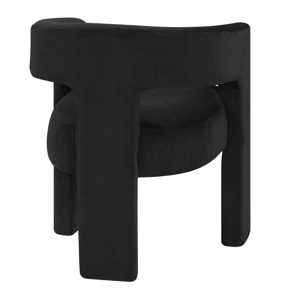 Helen Contemporary Dining Chairs in Light Gray Black or Orange with Boucle Upholstery - Image 10