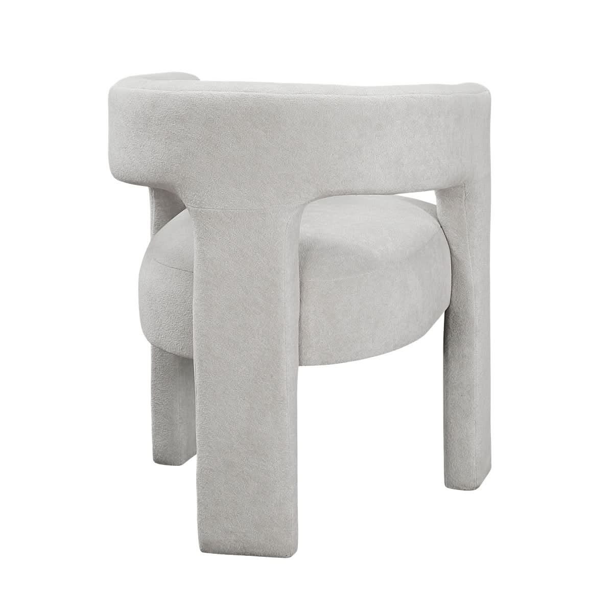 Helen Contemporary Dining Chairs in Light Gray Black or Orange with Boucle Upholstery - Image 15