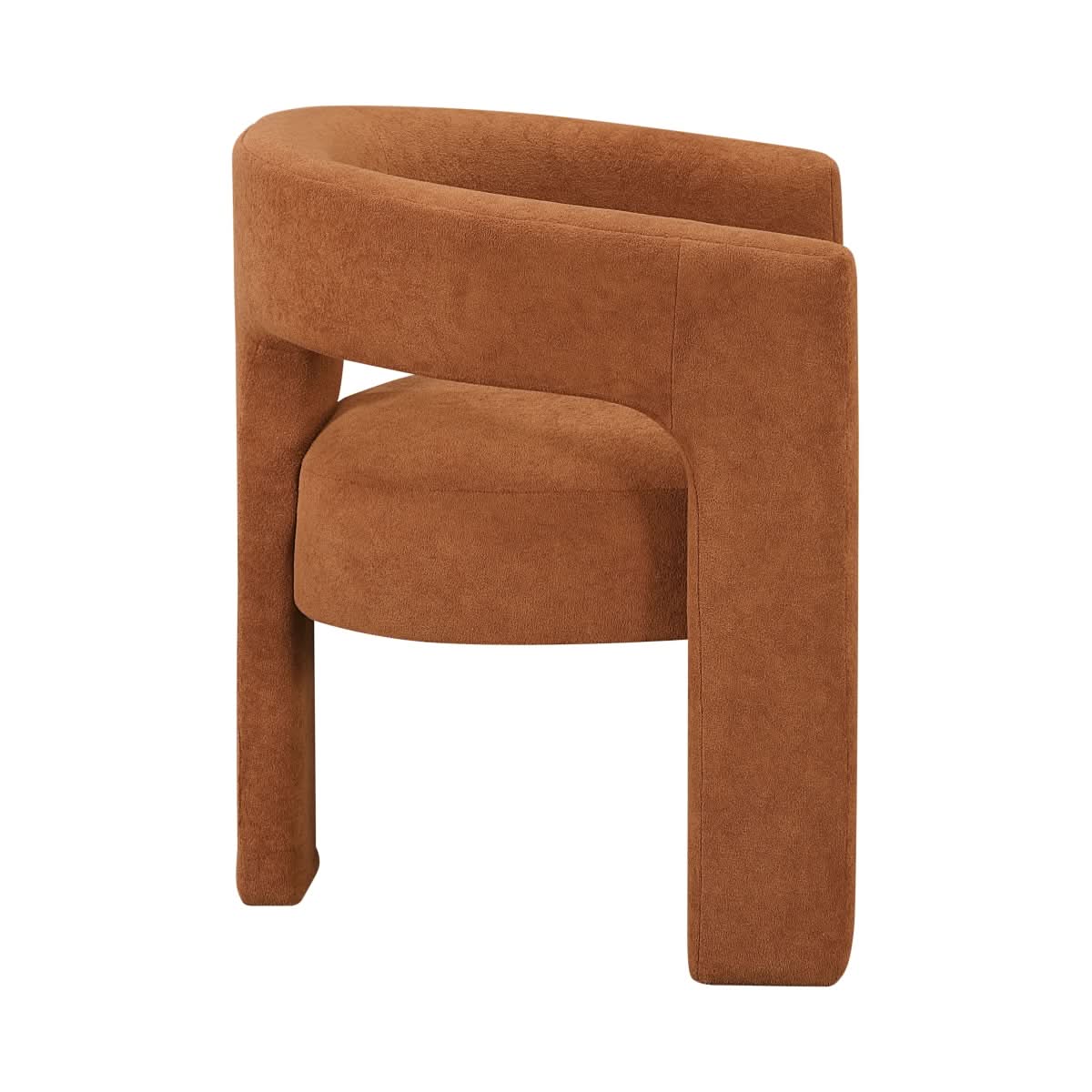 Helen Contemporary Dining Chairs in Light Gray Black or Orange with Boucle Upholstery - Image 16