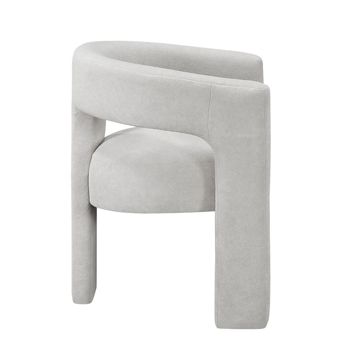 Helen Contemporary Dining Chairs in Light Gray Black or Orange with Boucle Upholstery - Image 17