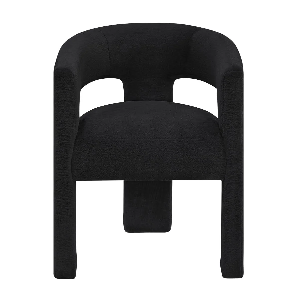 Helen Contemporary Dining Chairs in Light Gray Black or Orange with Boucle Upholstery - Image 4