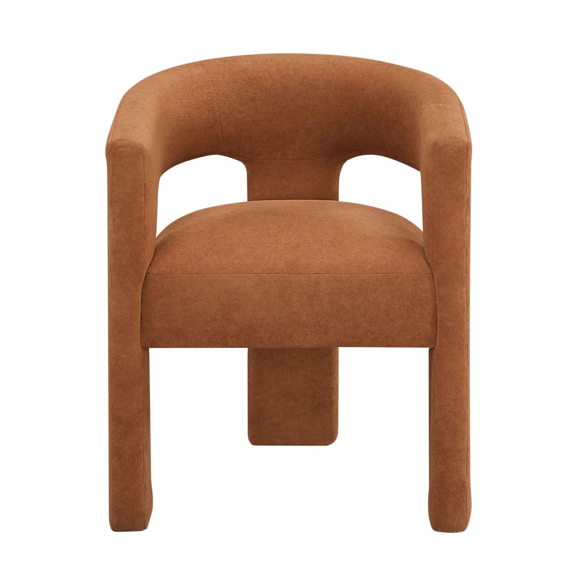 Helen Contemporary Dining Chairs in Light Gray Black or Orange with Boucle Upholstery - Image 6