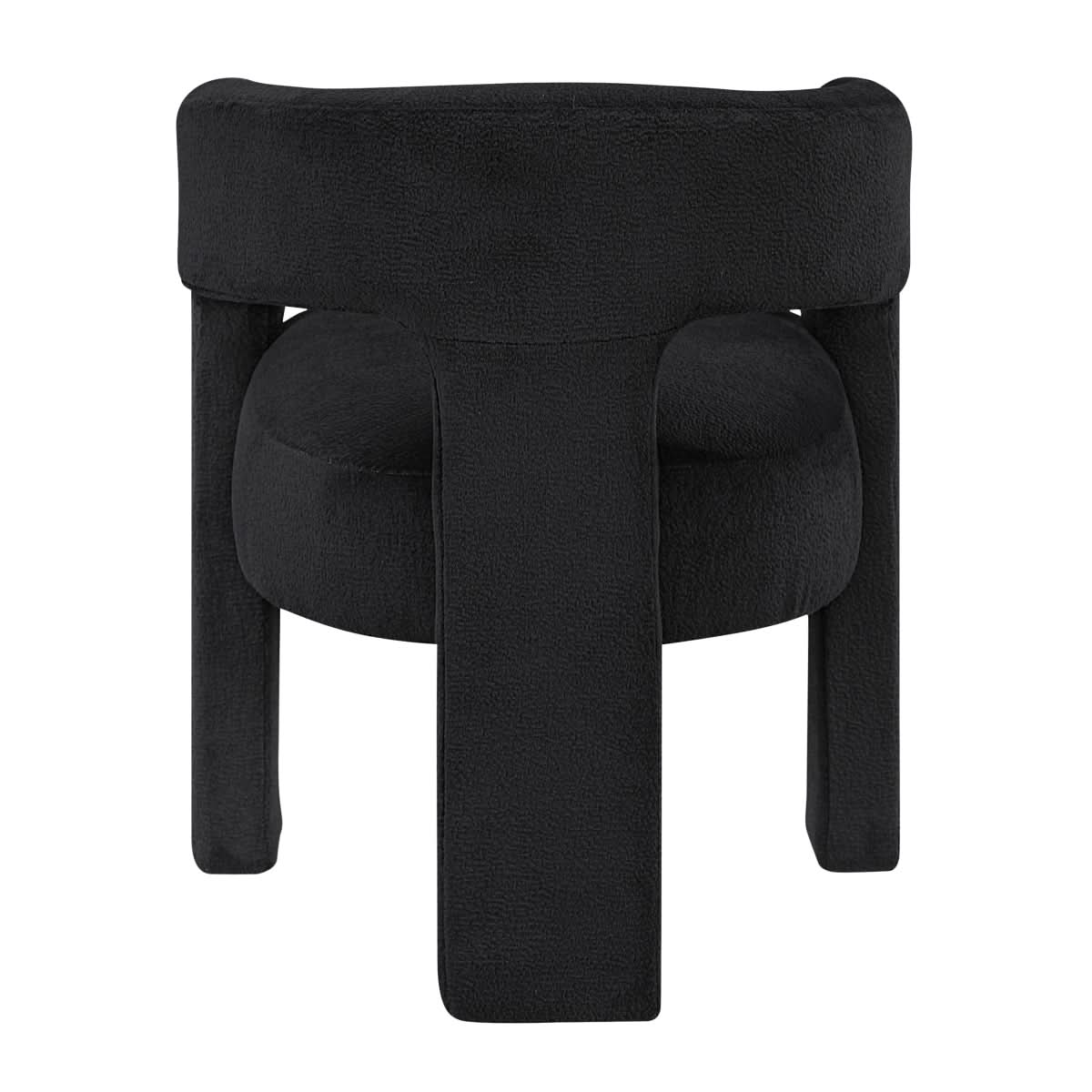 Helen Contemporary Dining Chairs in Light Gray Black or Orange with Boucle Upholstery - Image 7