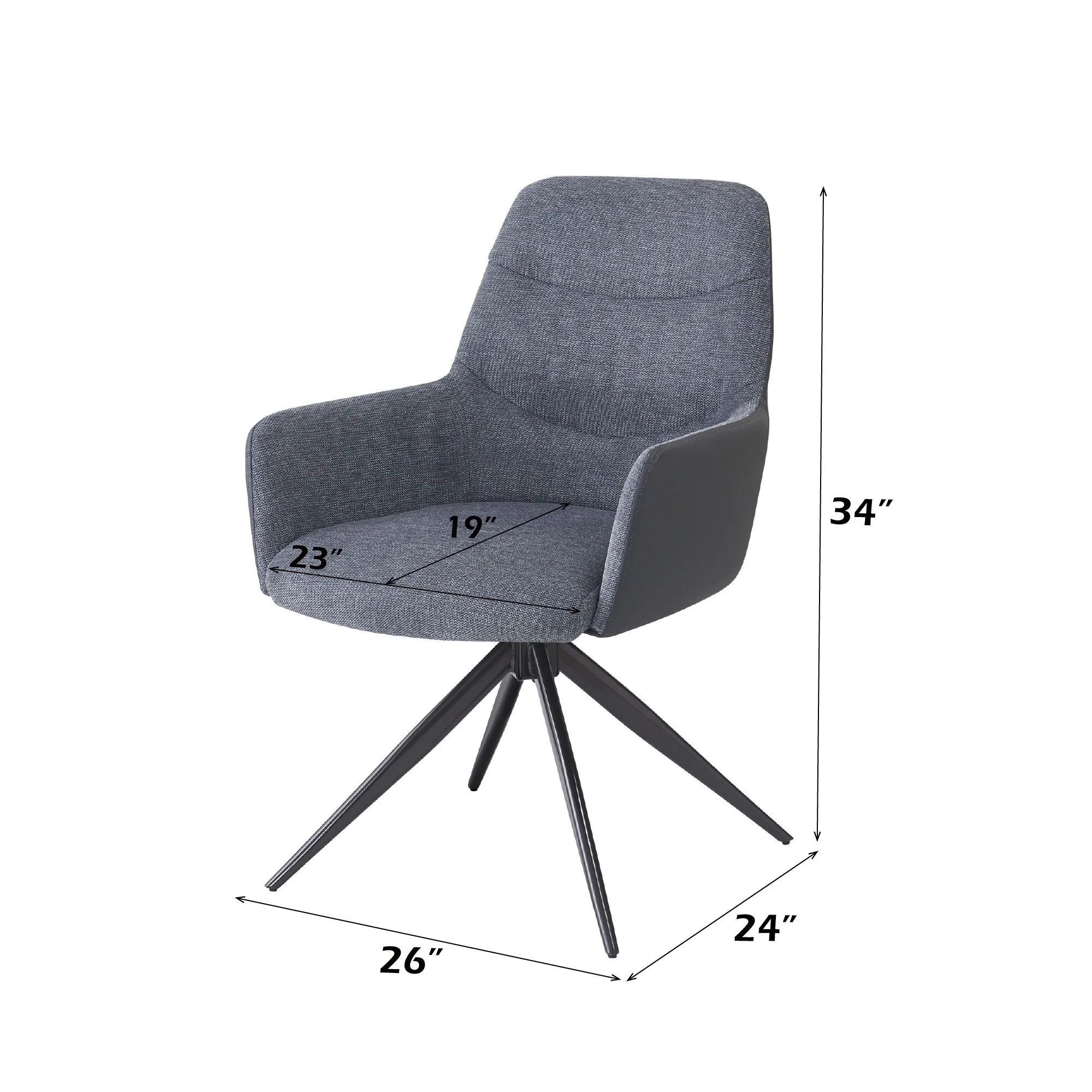 Hester - Arm Chair (Set of 2) - Gray - Image 2