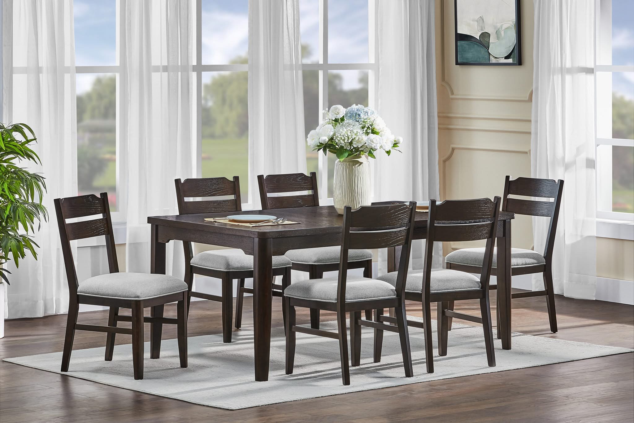 Higgins - Dining Table - Dark oak - Image 2