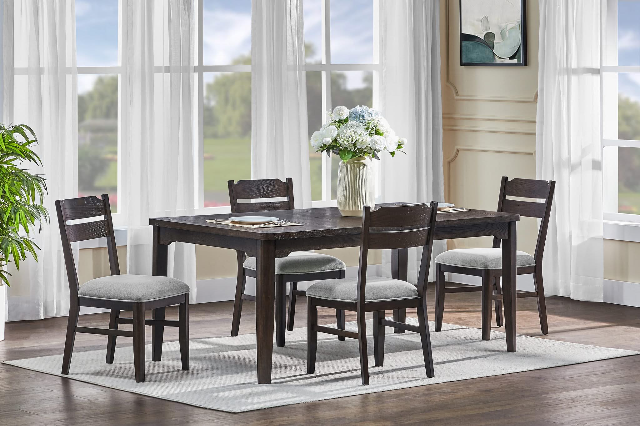 Higgins - Dining Table - Dark oak - Image 3
