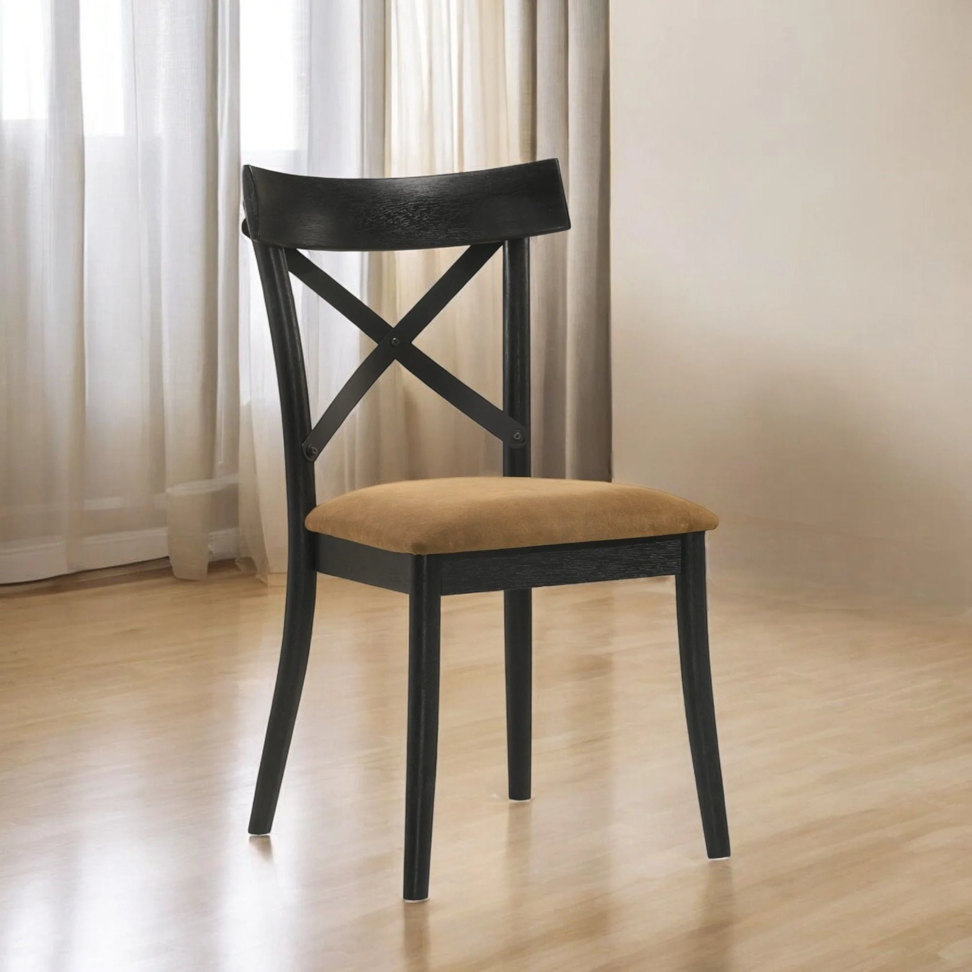 Hillary - Side Chair (Set of 2) - Black / Brown - Image 2