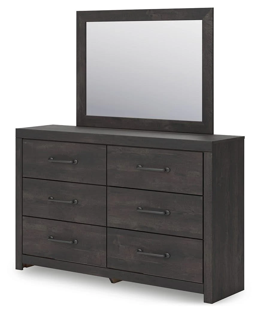 Hollivern - Dresser And Mirror - Dark Gray - Image 3