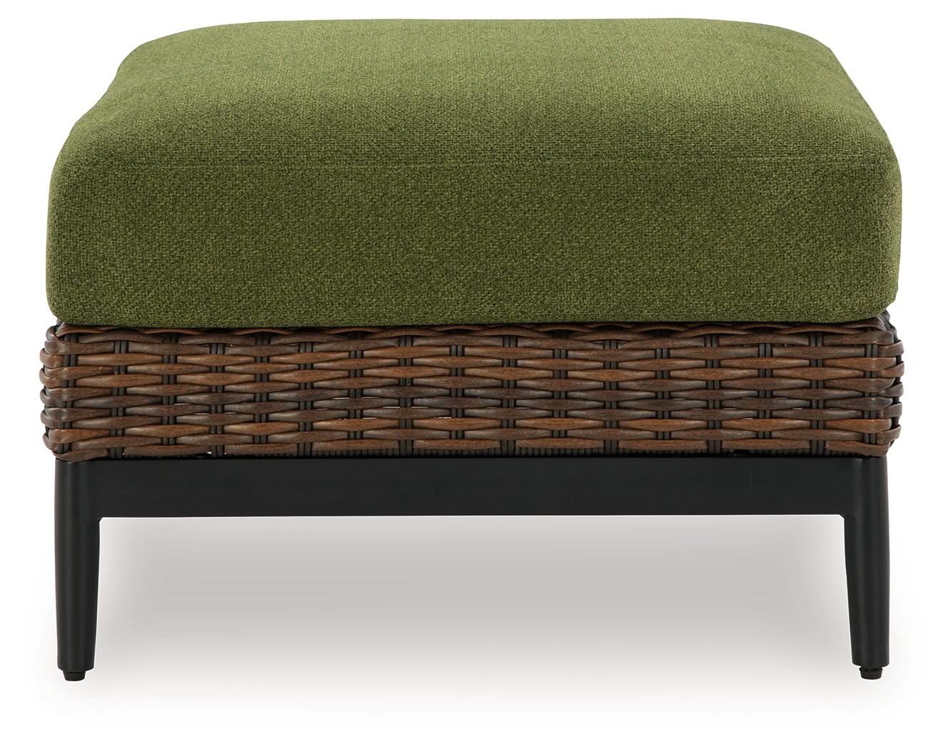 Horizon Hall - Ottoman With Cushion - Brown / Green - Image 3