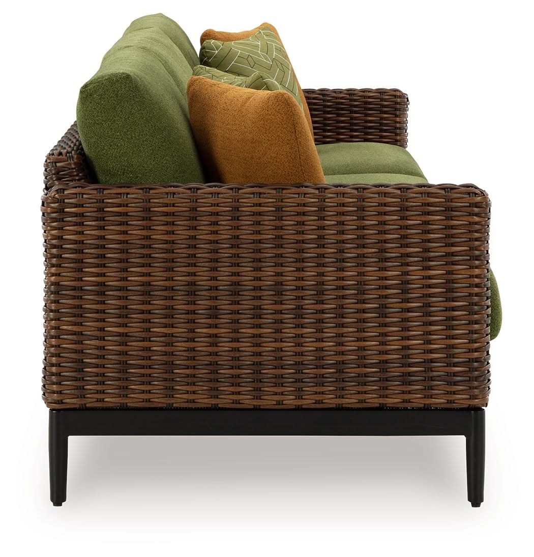 Horizon Hall - Sofa With Cushion - Brown / Green - Image 2