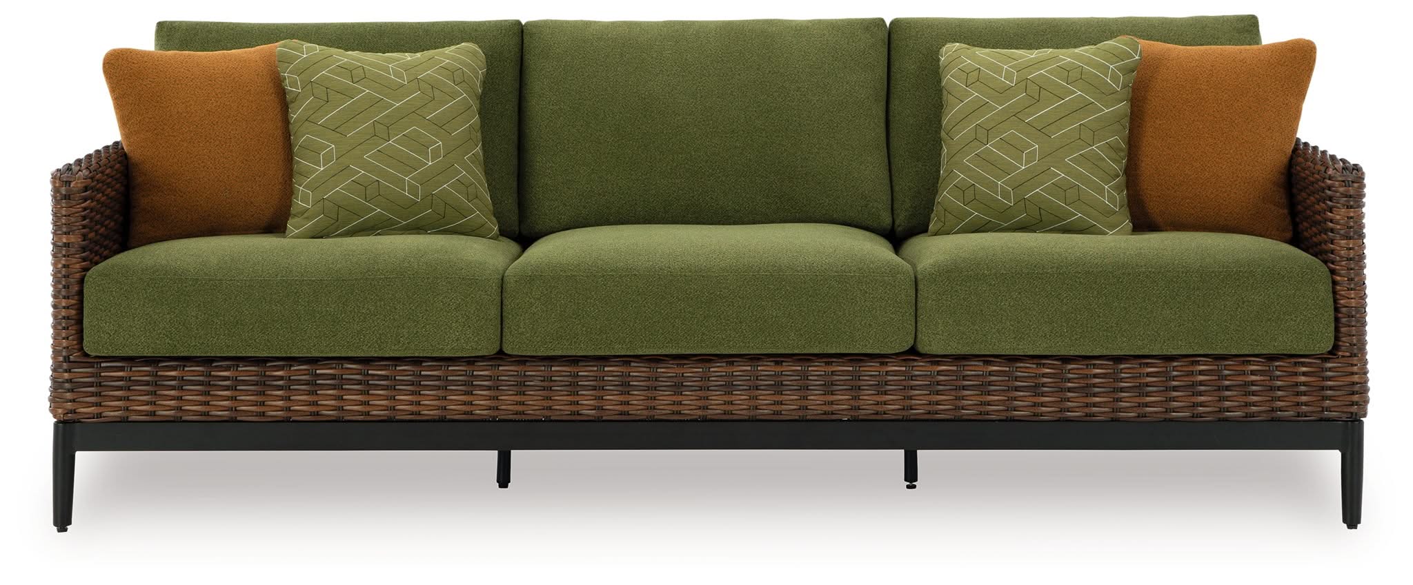 Horizon Hall - Sofa With Cushion - Brown / Green - Image 3