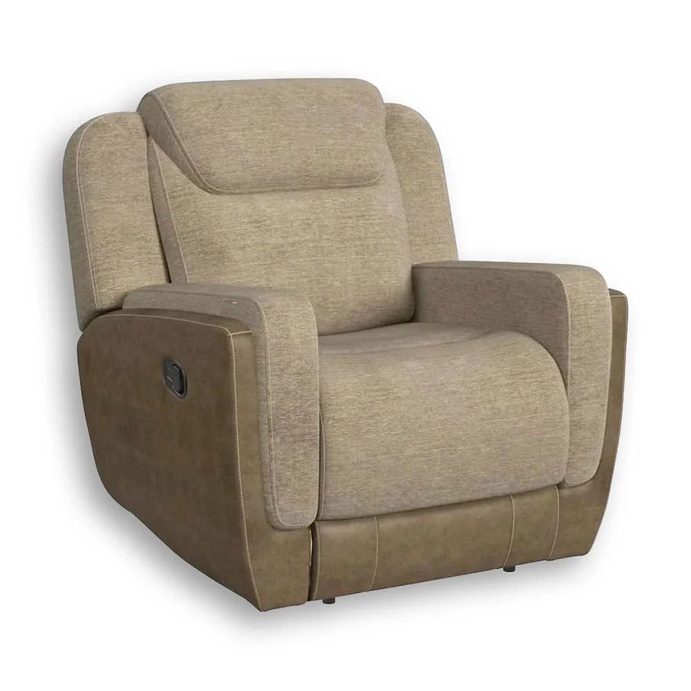 Hornet Beige Contemporary Recliner with Gliding Motion - Image 2