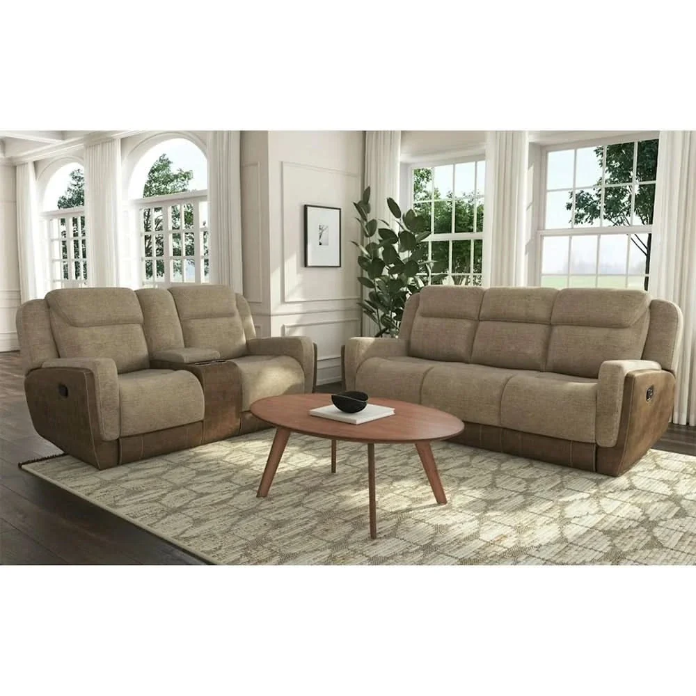 Hornet Beige Contemporary Reclining Sofa – Available in Manual or Power Reclining - Image 6