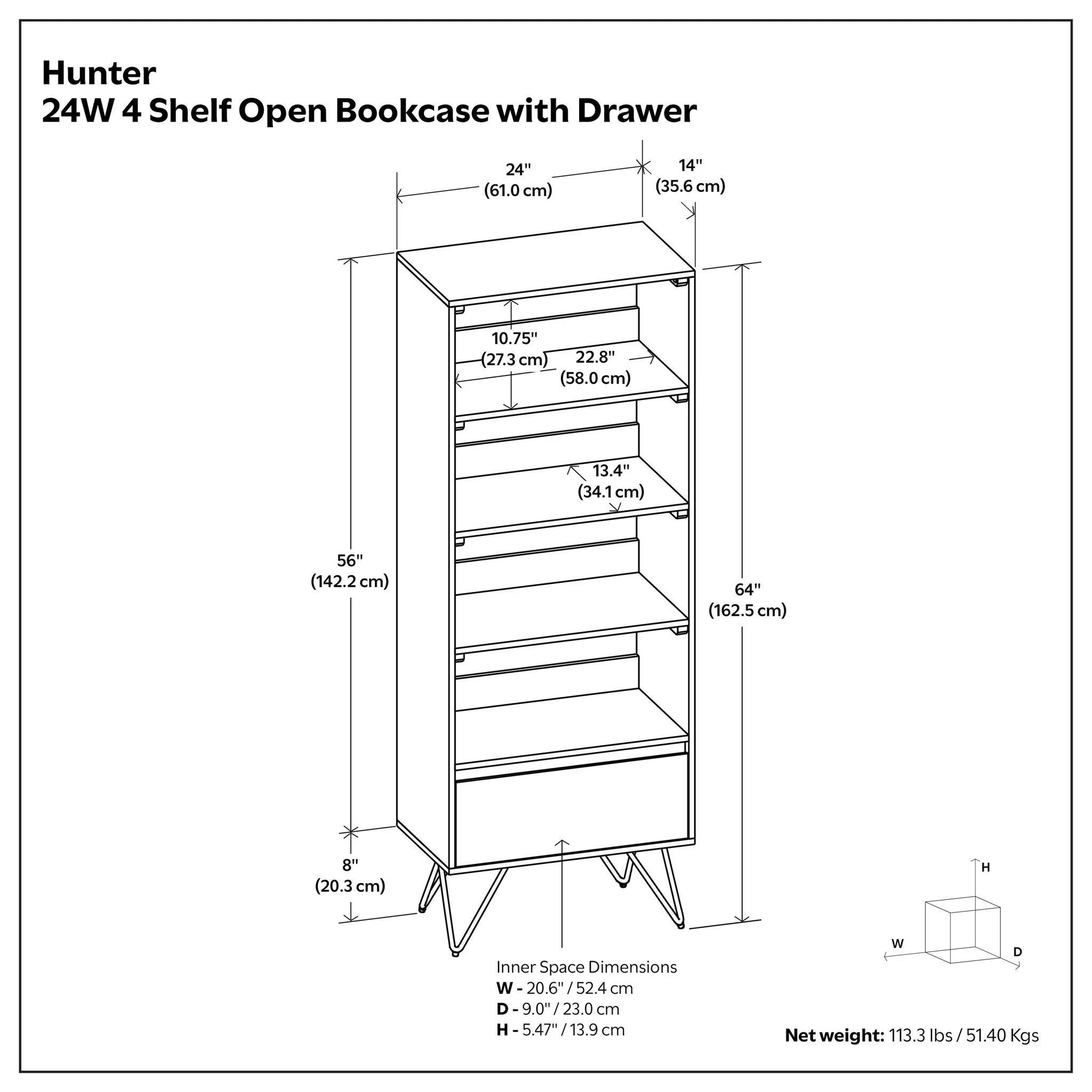 Hunter - Tall Bookcase - Natural - Image 2