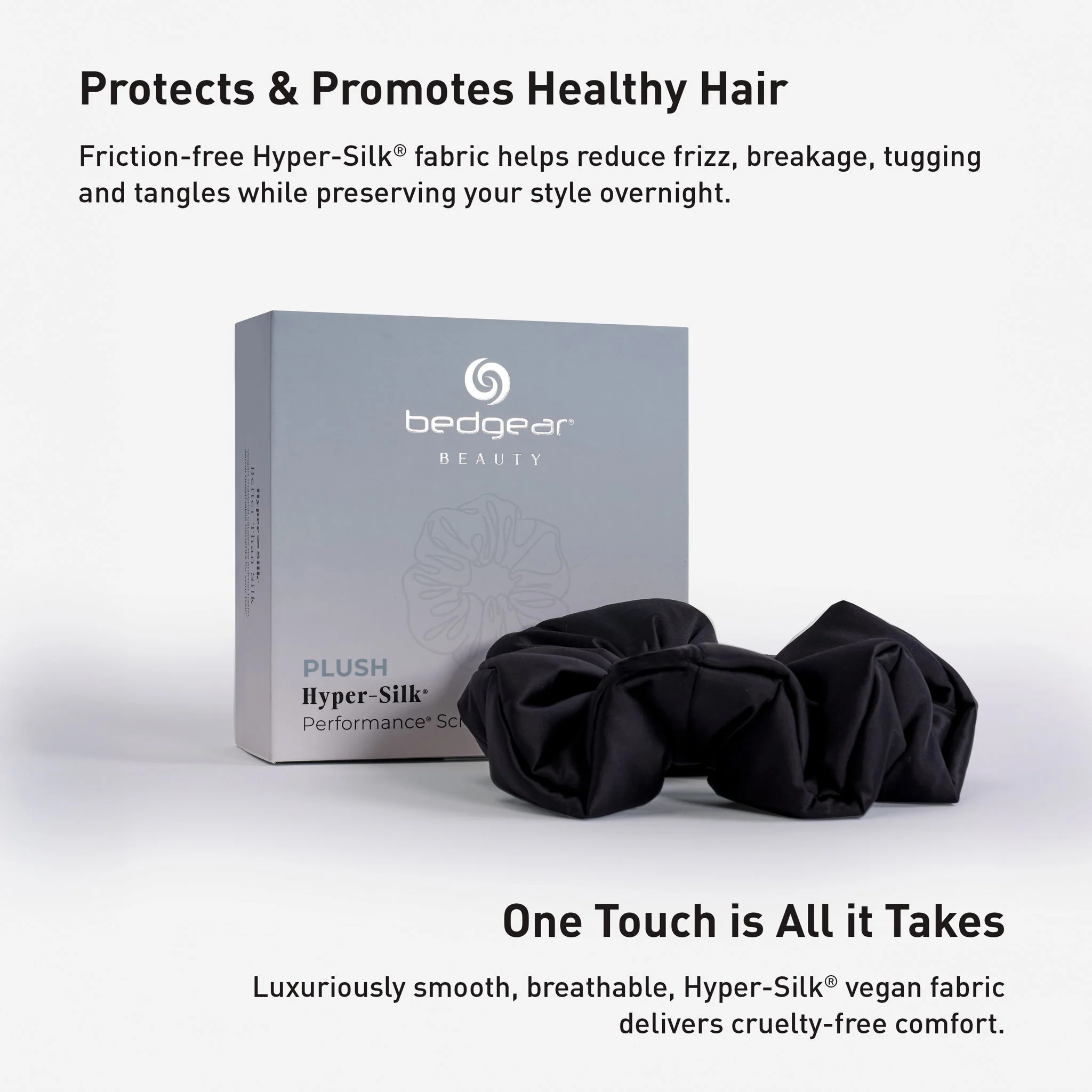 Hyper-Silk - Plush Performance Scrunchie - Black - Image 4