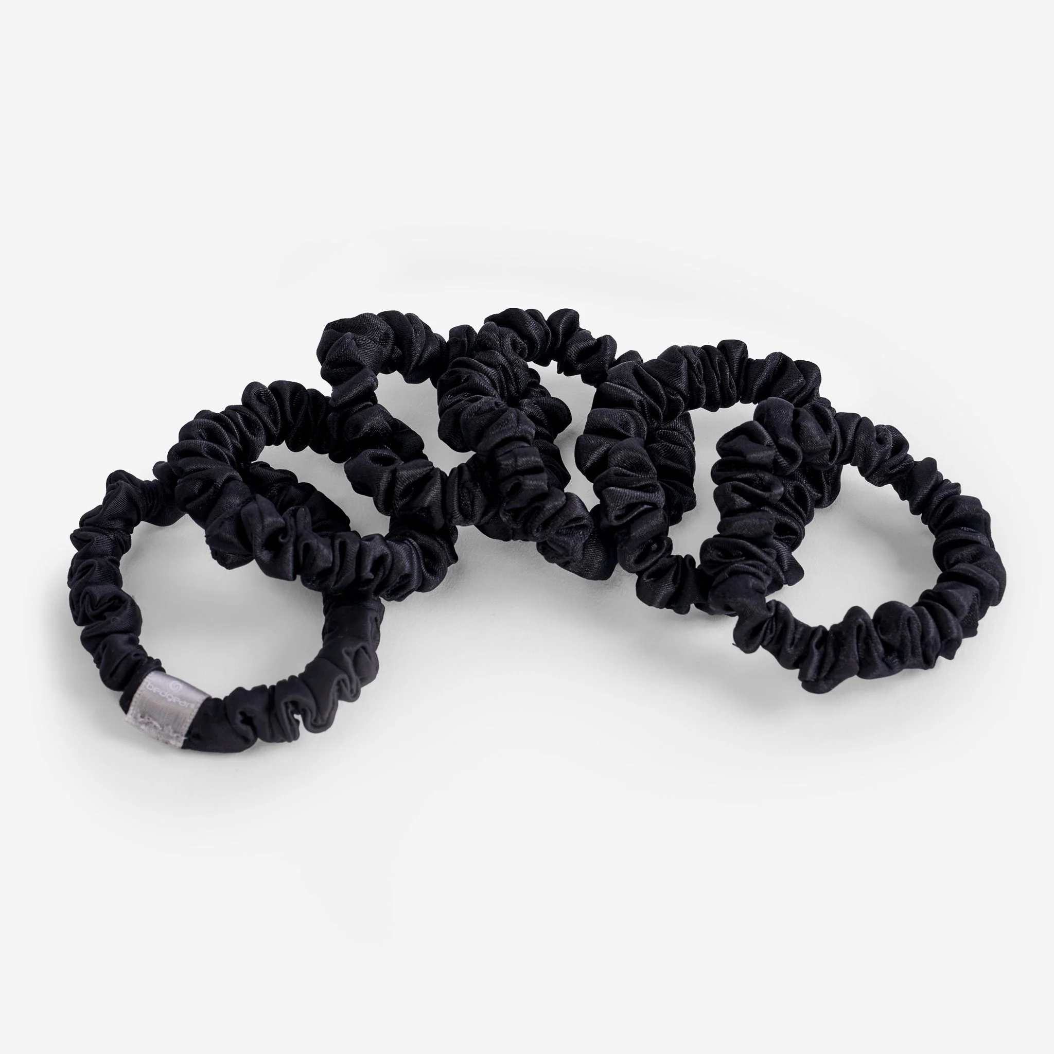 Hyper-Silk - Skinny Performance Scrunchies (Set of 6) - Black