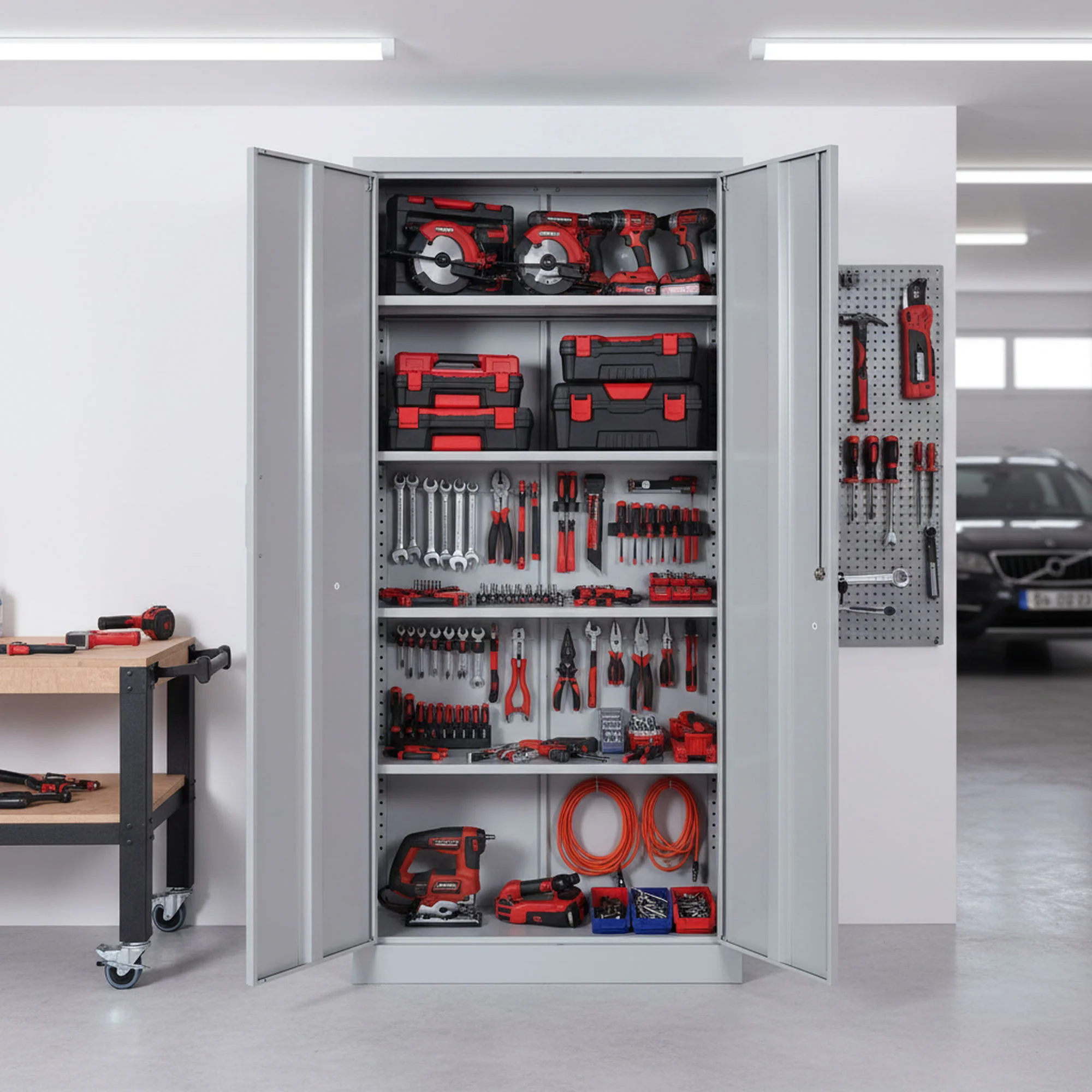 Ironclad - Storage Cabinet With Locking Doors And 4 Adjustable Shelves - Image 7