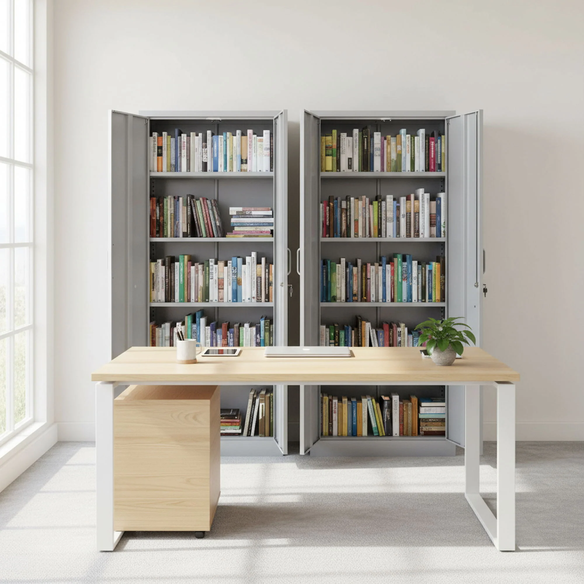 Ironclad - Storage Cabinet With Locking Doors And 4 Adjustable Shelves - Image 9