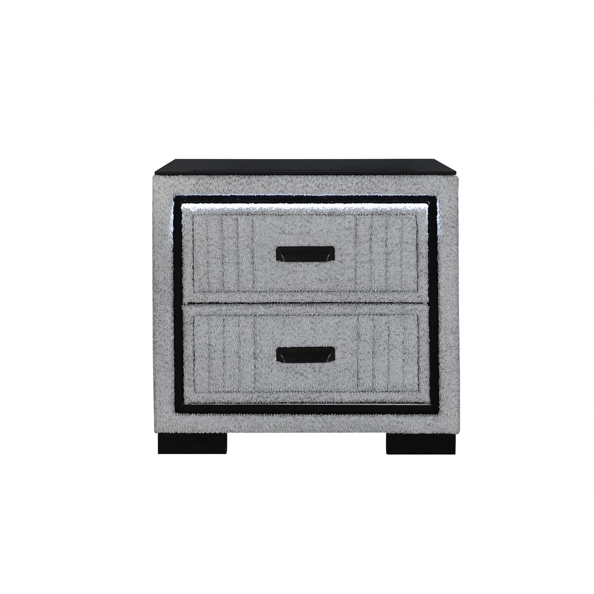 Isaiah - Nightstand With Upholstered Frame
