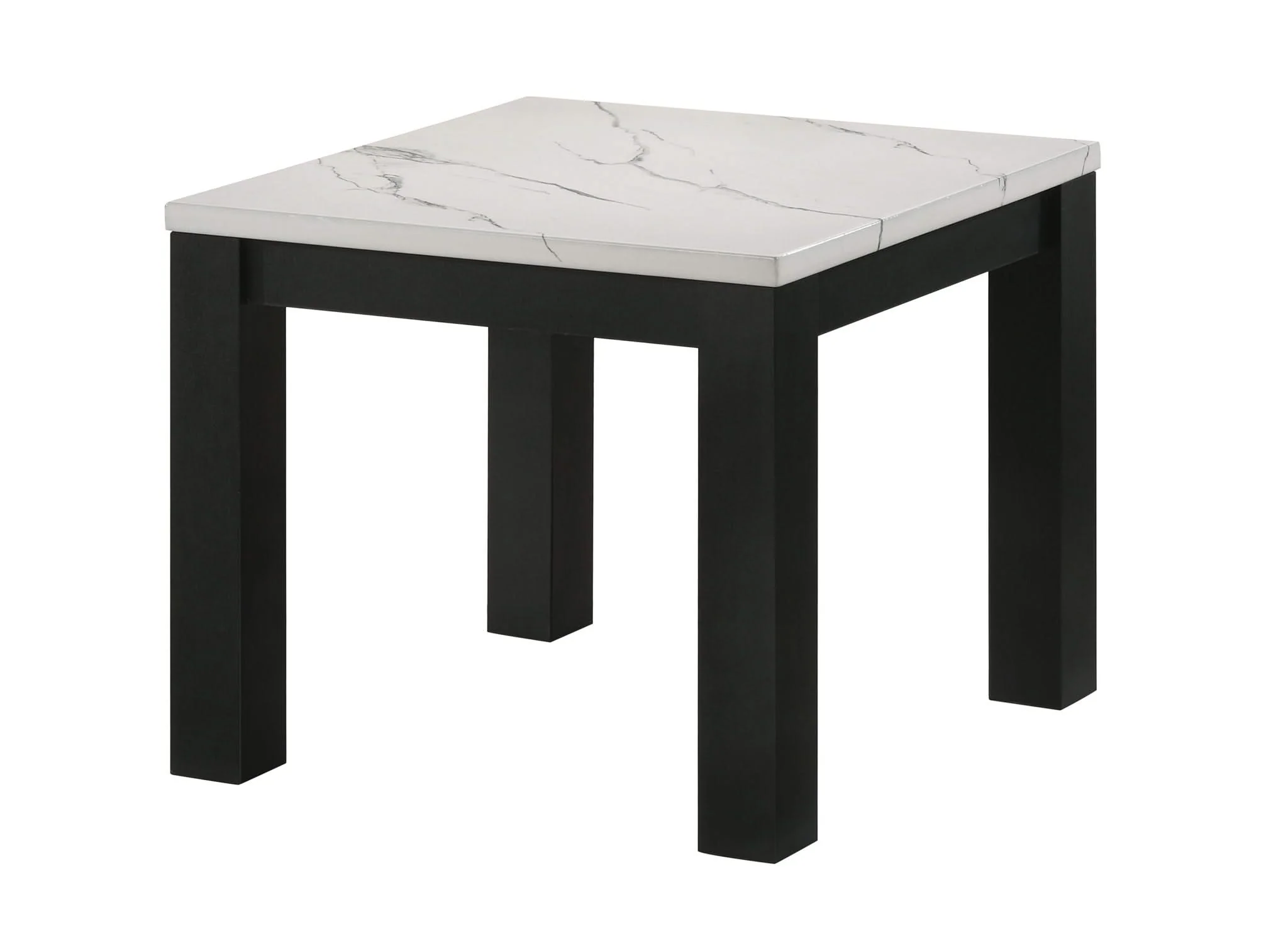 Ivy - 3 Piece Faux Marble White Cocktail Set - White / Black - Image 3