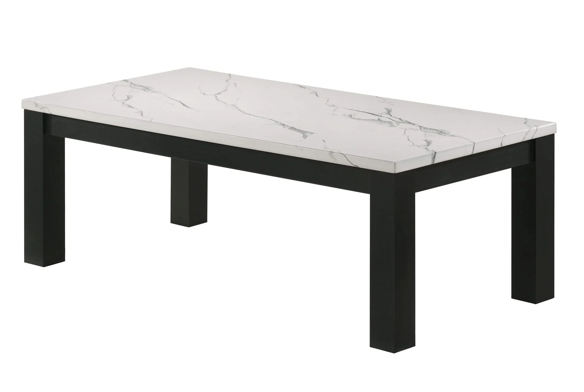 Ivy - 3 Piece Faux Marble White Cocktail Set - White / Black - Image 4