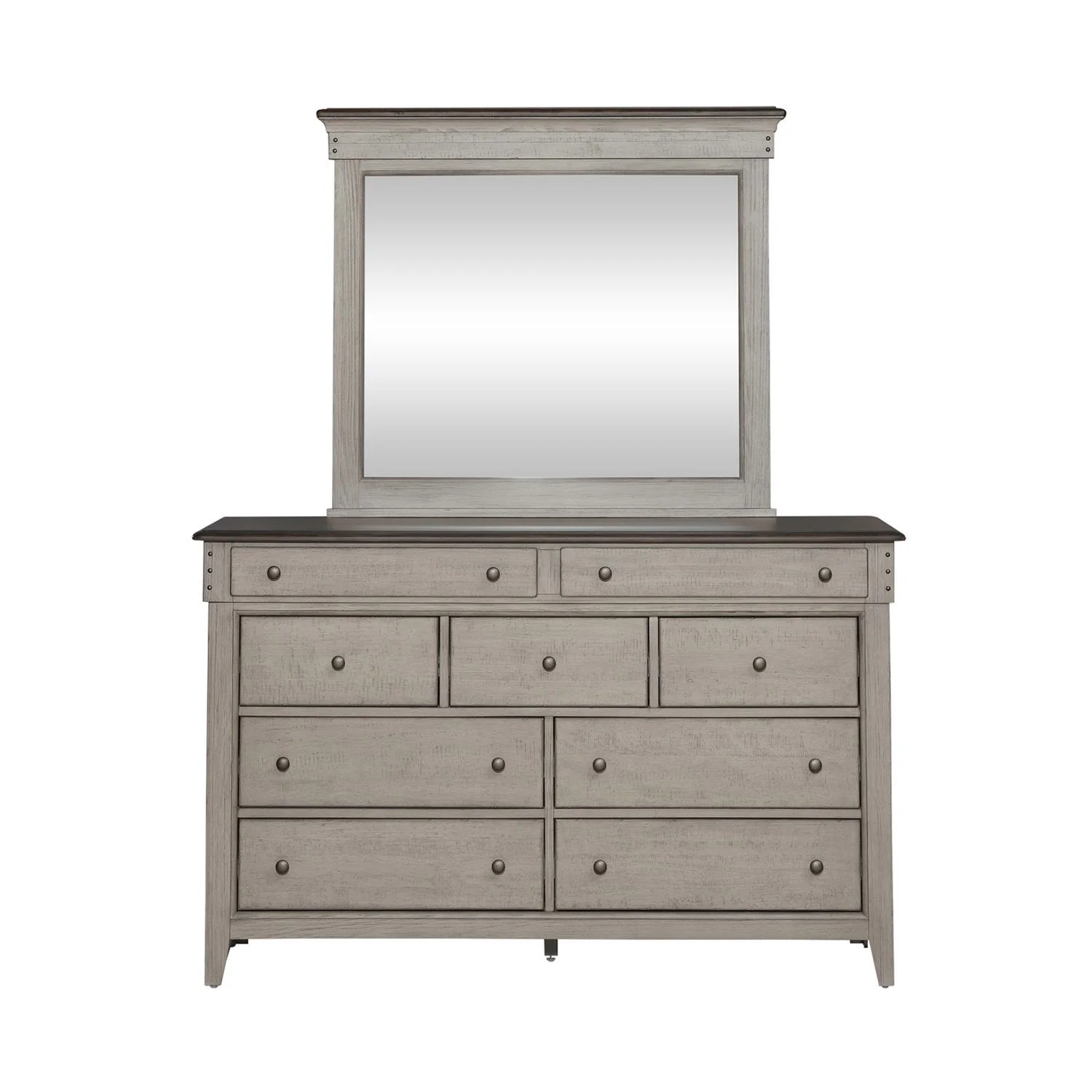 Ivy Hollow - Dresser & Mirror - Weathered Linen / Dusty Taupe - Image 2