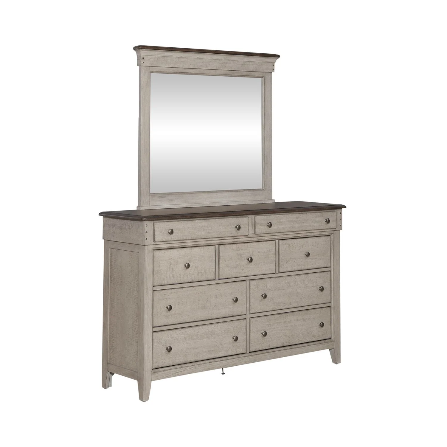 Ivy Hollow - Dresser & Mirror - Weathered Linen / Dusty Taupe - Image 4