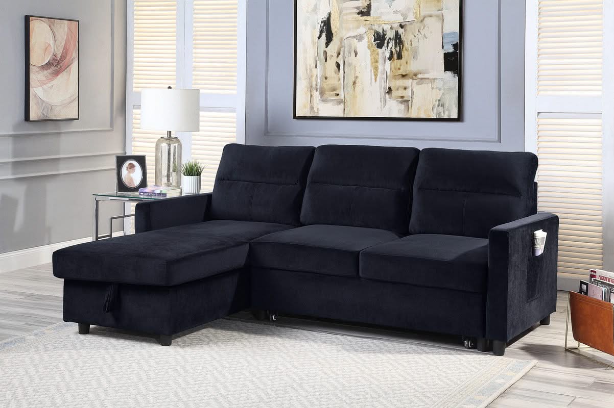 Ivy - Reversible Sleeper Sectional Sofa With Storage Chaise And Side Pocket - Image 10