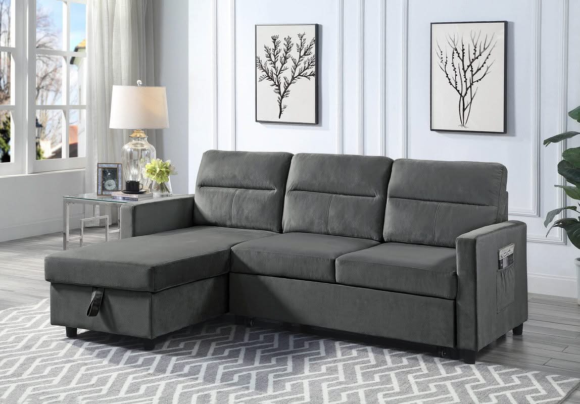 Ivy - Reversible Sleeper Sectional Sofa With Storage Chaise And Side Pocket - Image 3