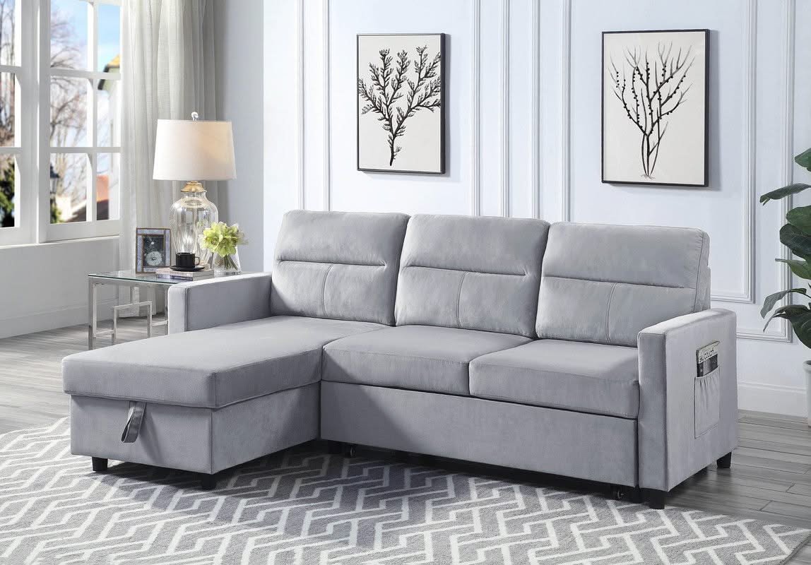 Ivy - Reversible Sleeper Sectional Sofa With Storage Chaise And Side Pocket - Image 6