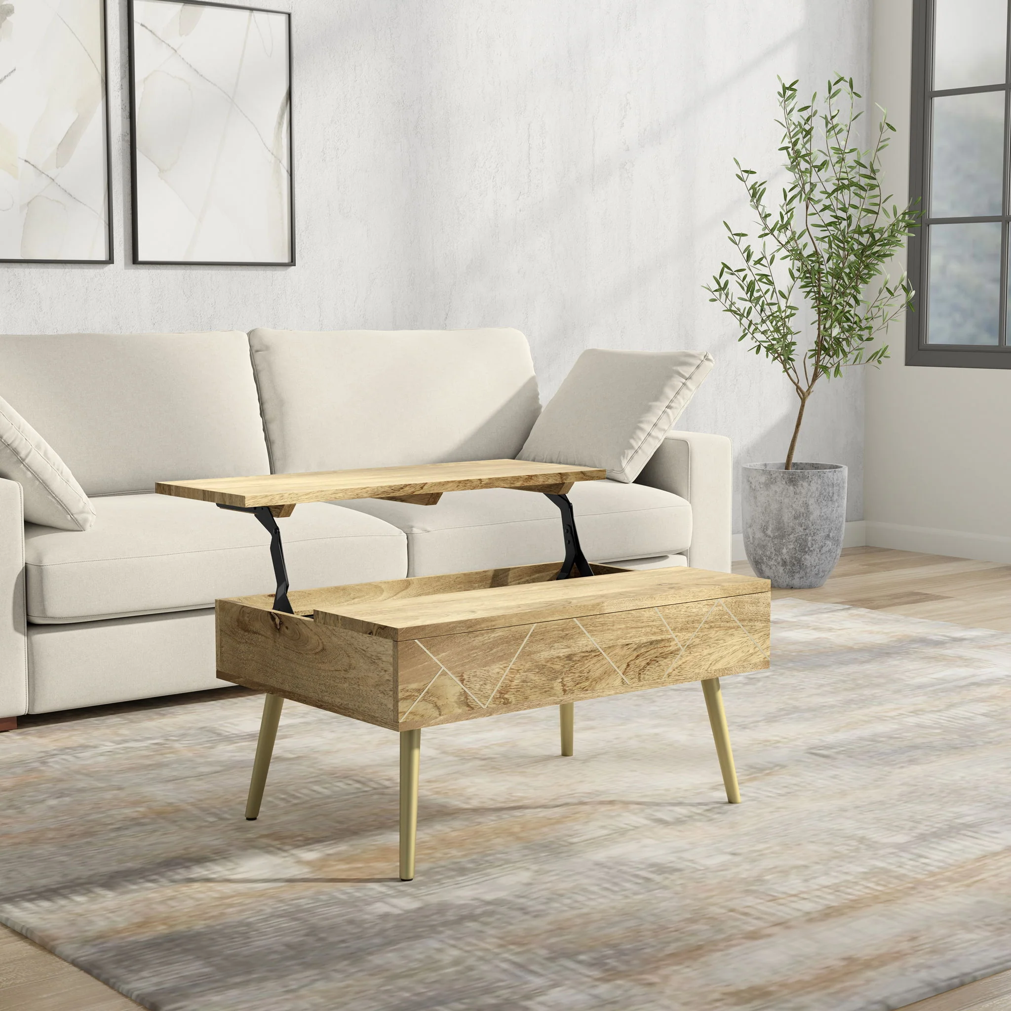 Jager - Lift Top Coffee Table Handcrafted - Image 8