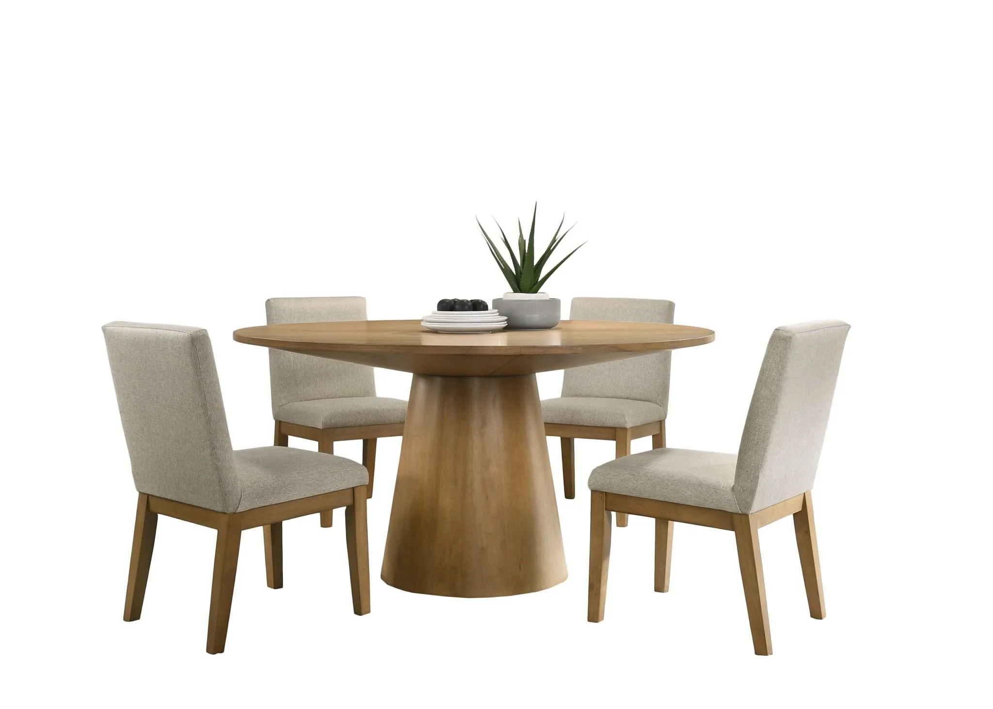Jasper - Wide Contemporary Round Dining Table Set - Image 3